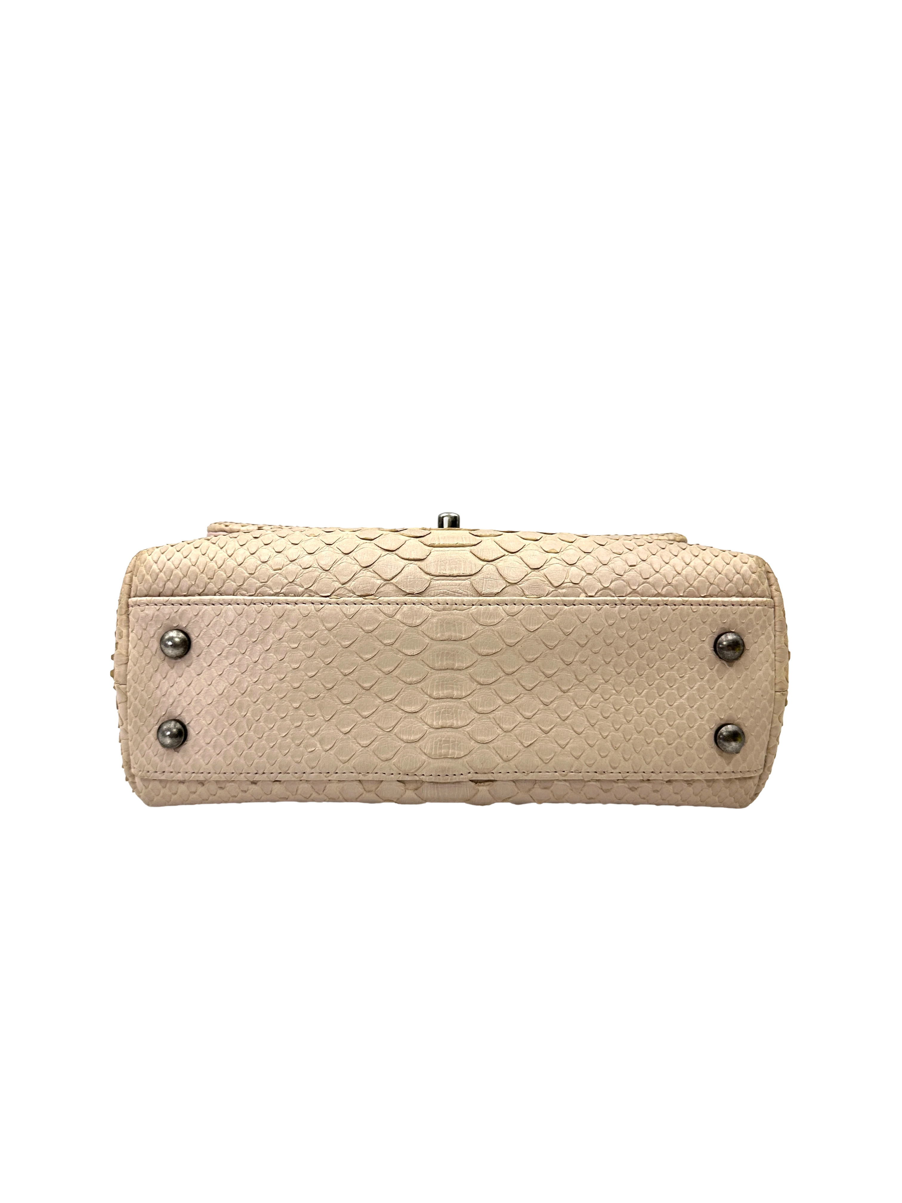 Chanel CoCo Handle Beige Python Leather Shoulder Bag(23***66) CC2237