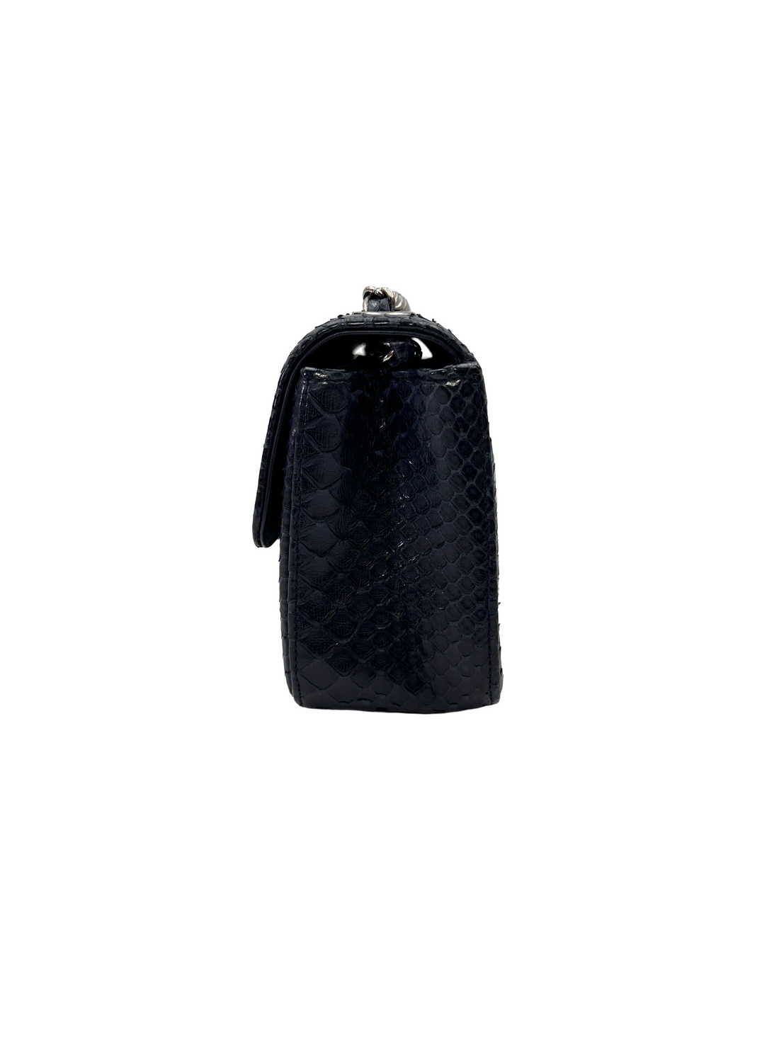 Chanel Classic Flap Navy Python Leather Shoulder Bag(22***58) CC2236