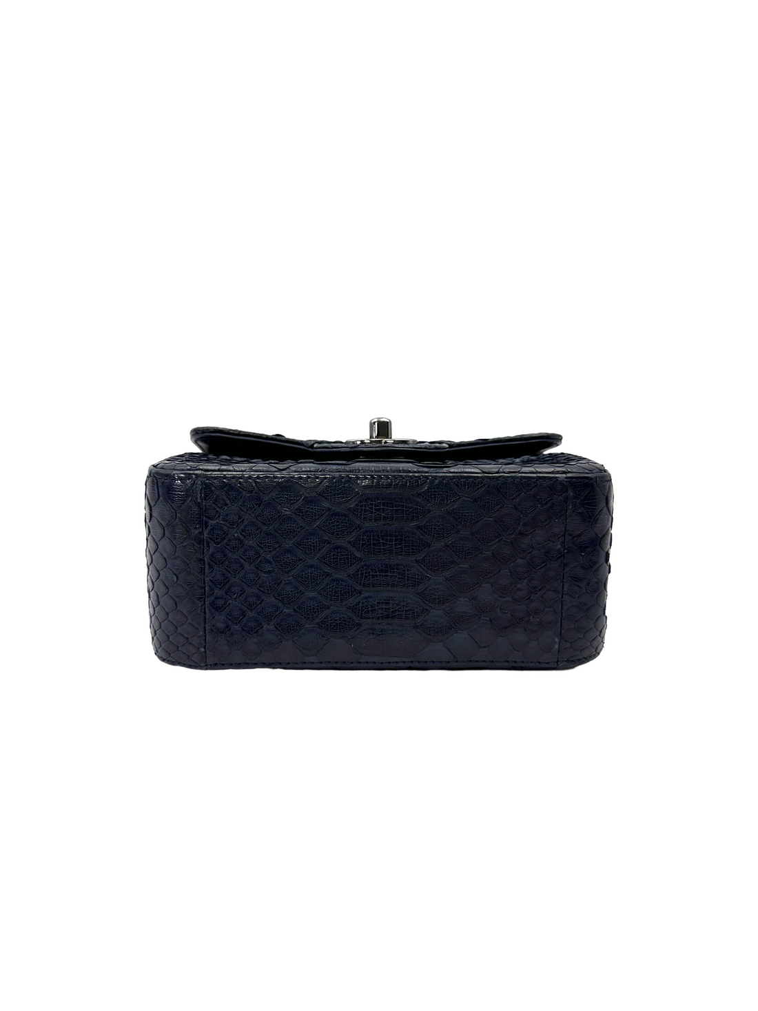 Chanel Classic Flap Navy Python Leather Shoulder Bag(22***58) CC2236