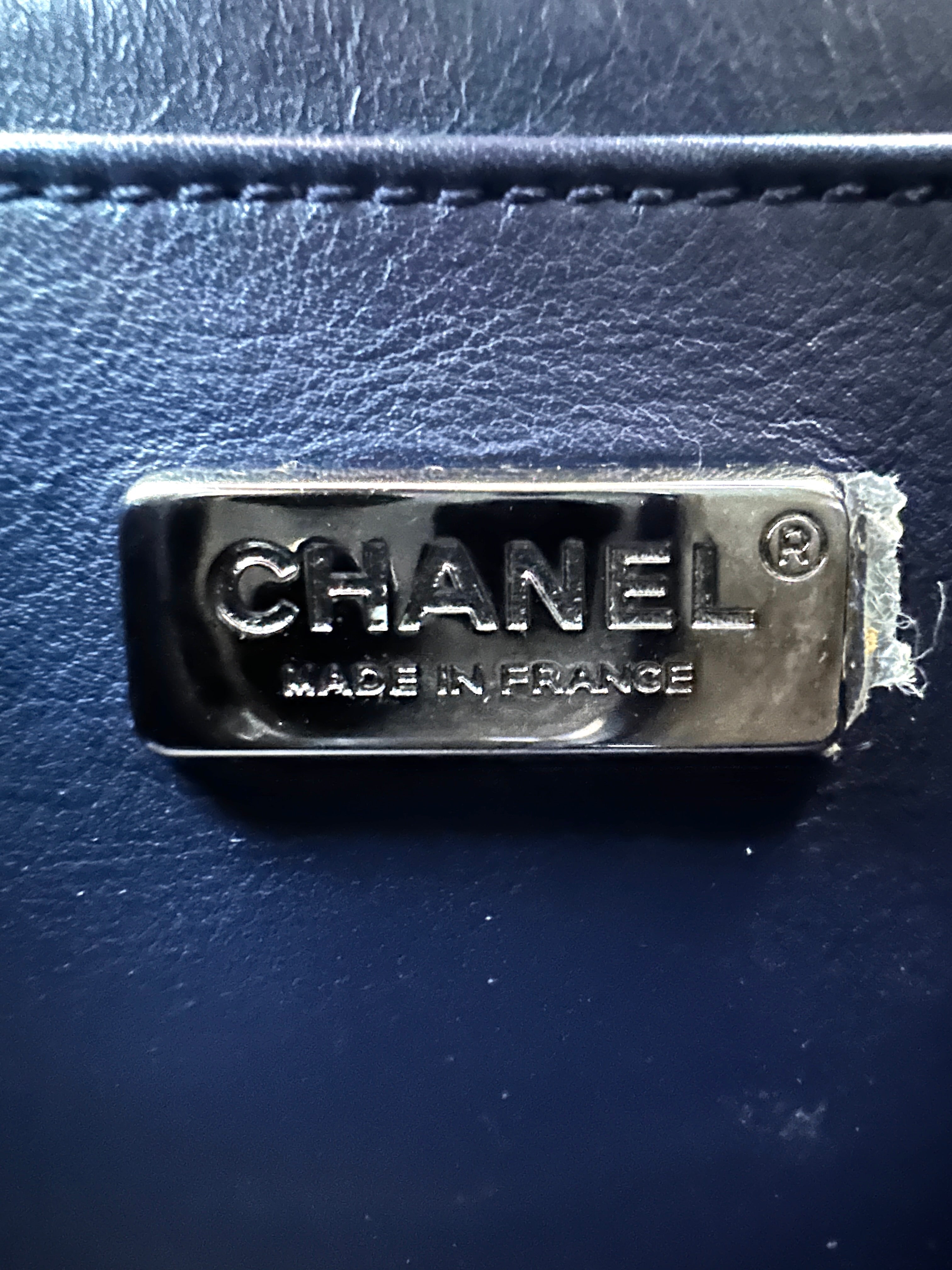 Chanel Classic Flap Navy Python Leather Shoulder Bag(22***58) CC2236
