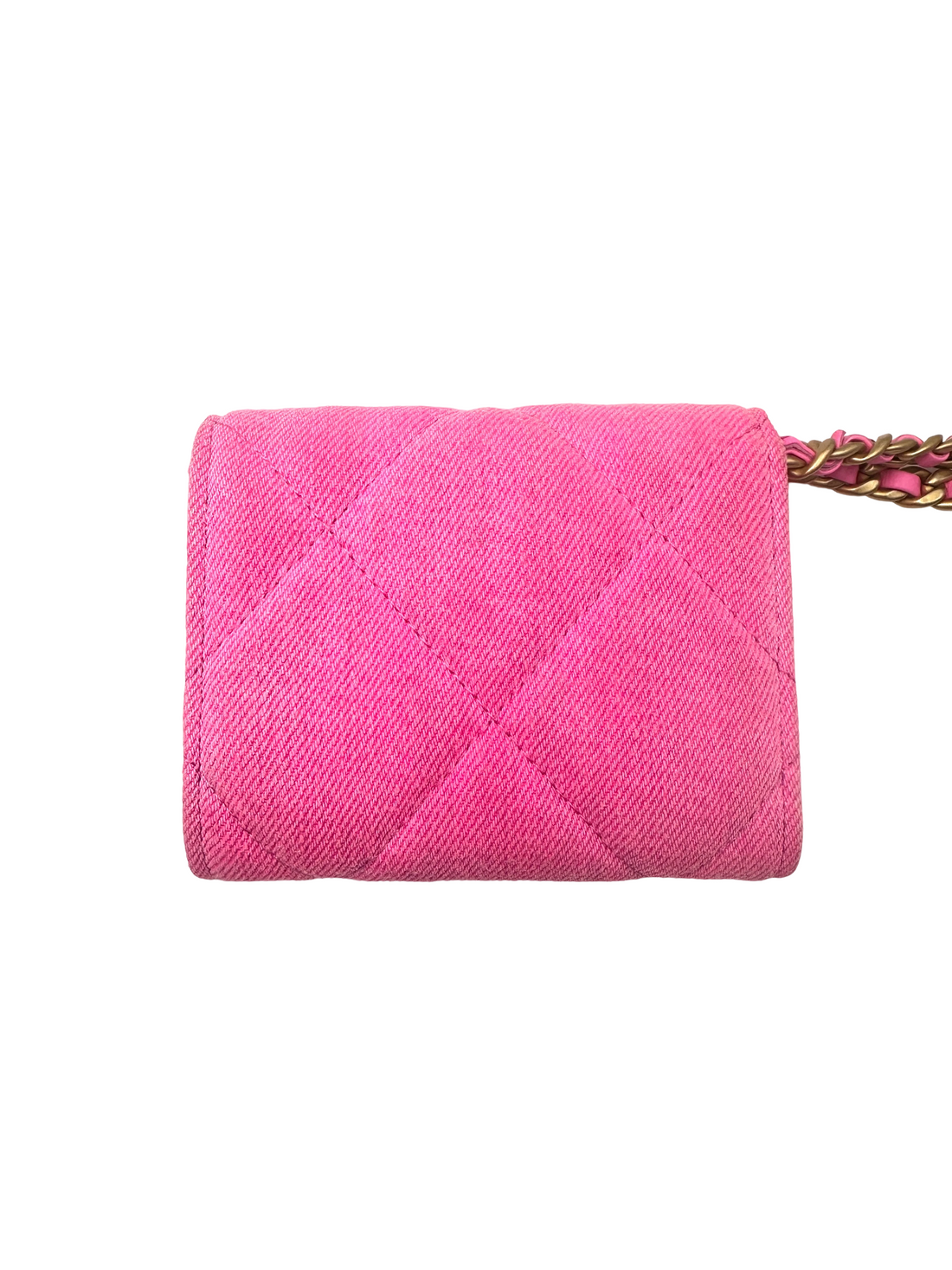Chanel 19 Pink Tweed Wallet On Chain(31***97) CC2234