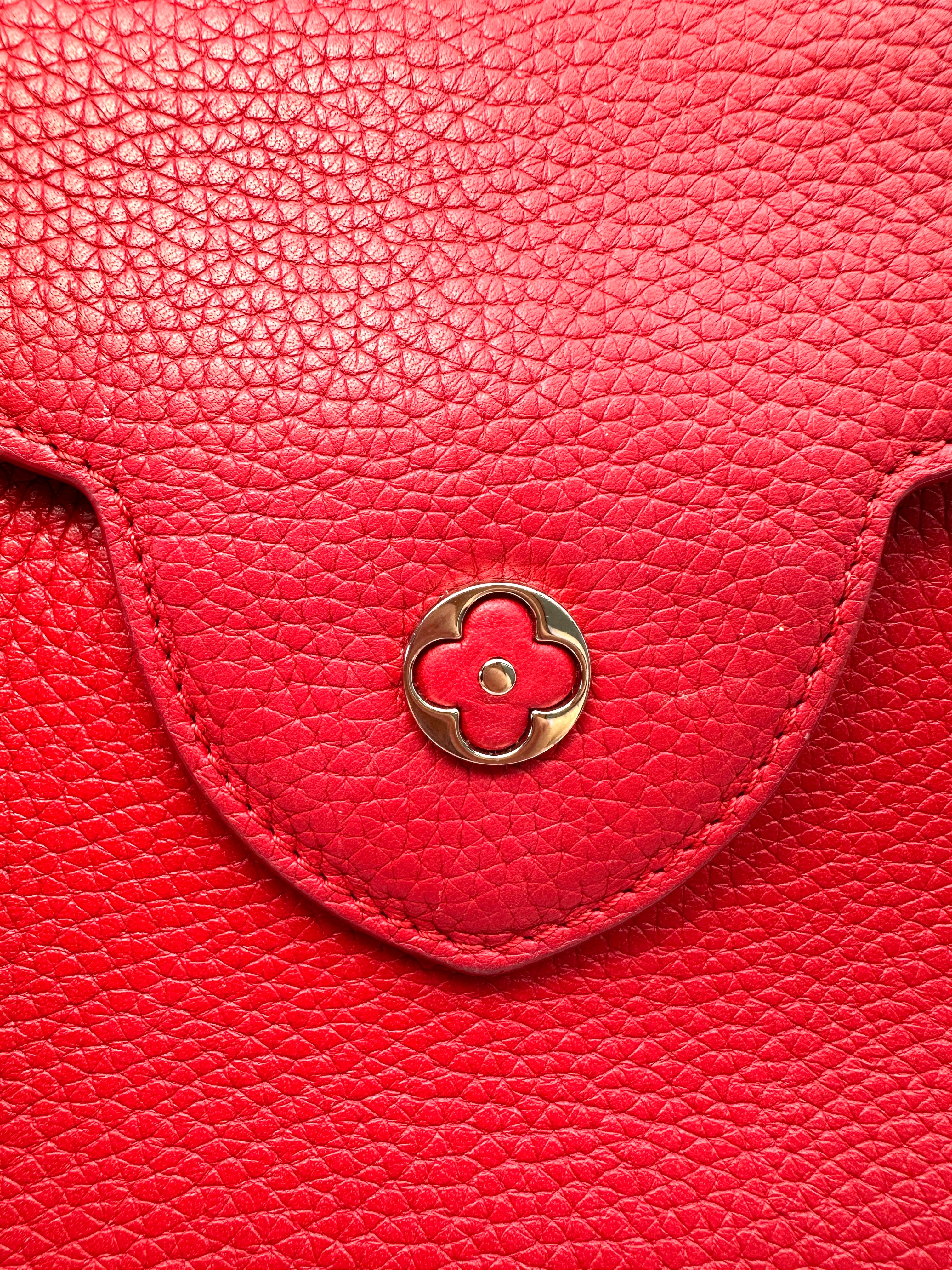 Louis Vuitton Capucines BB Red Taurillon Leather Python Handle Bag LV3099