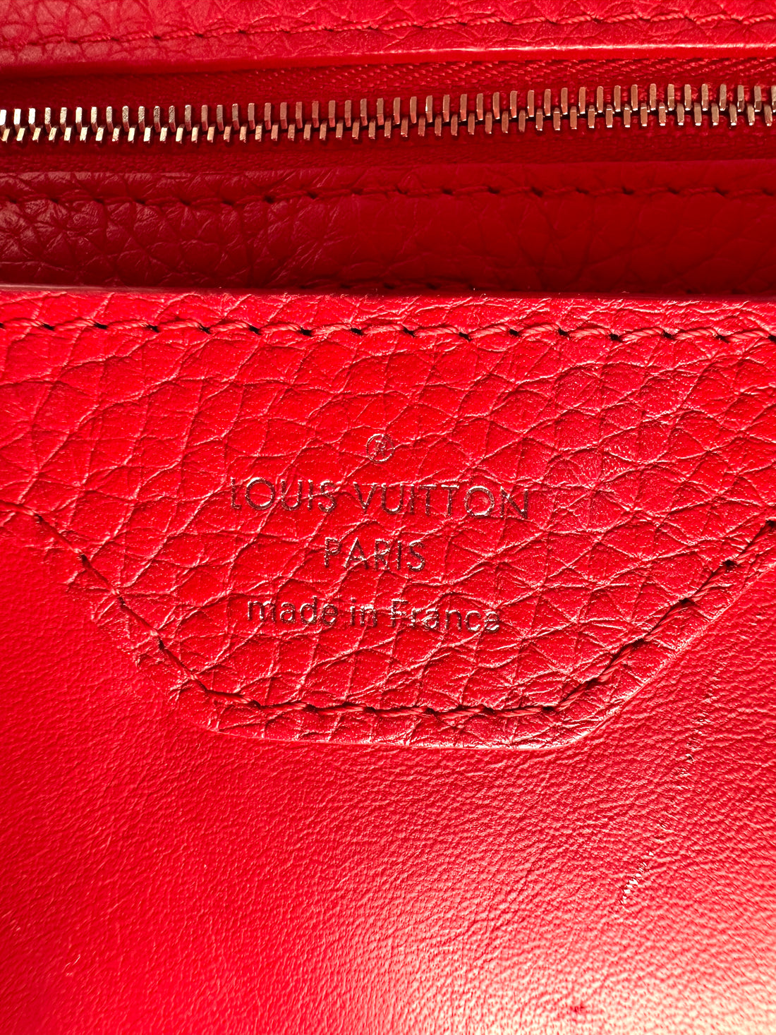 Louis Vuitton Capucines BB Red Taurillon Leather Python Handle Bag LV3099