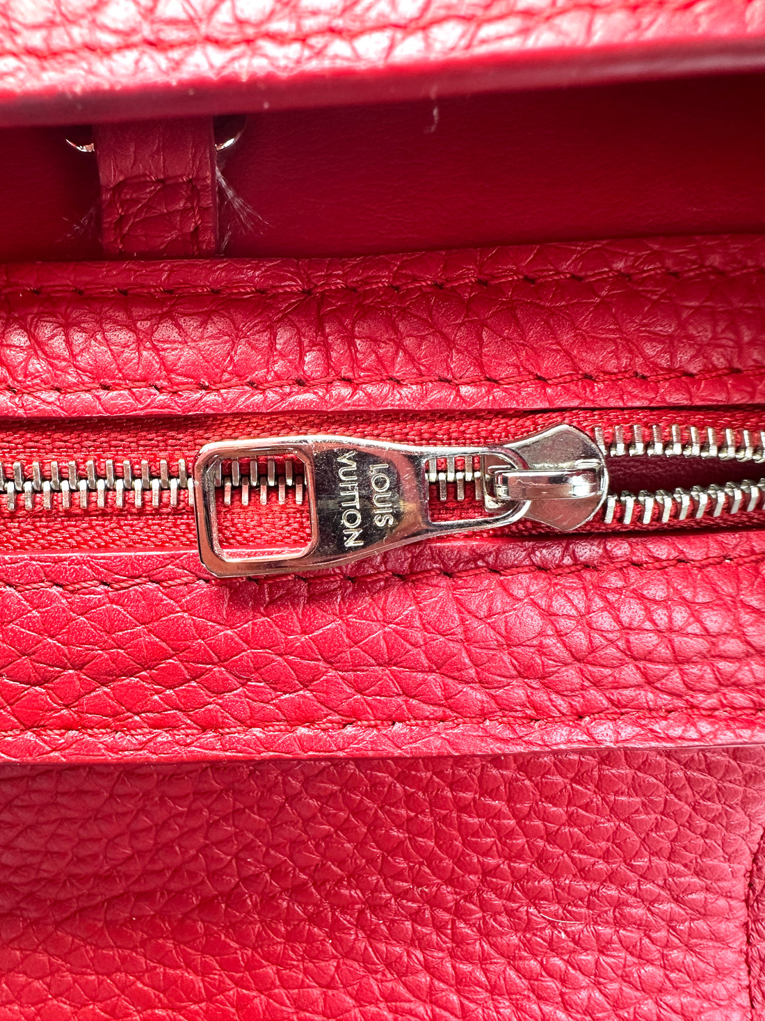 Louis Vuitton Capucines BB Red Taurillon Leather Python Handle Bag LV3099
