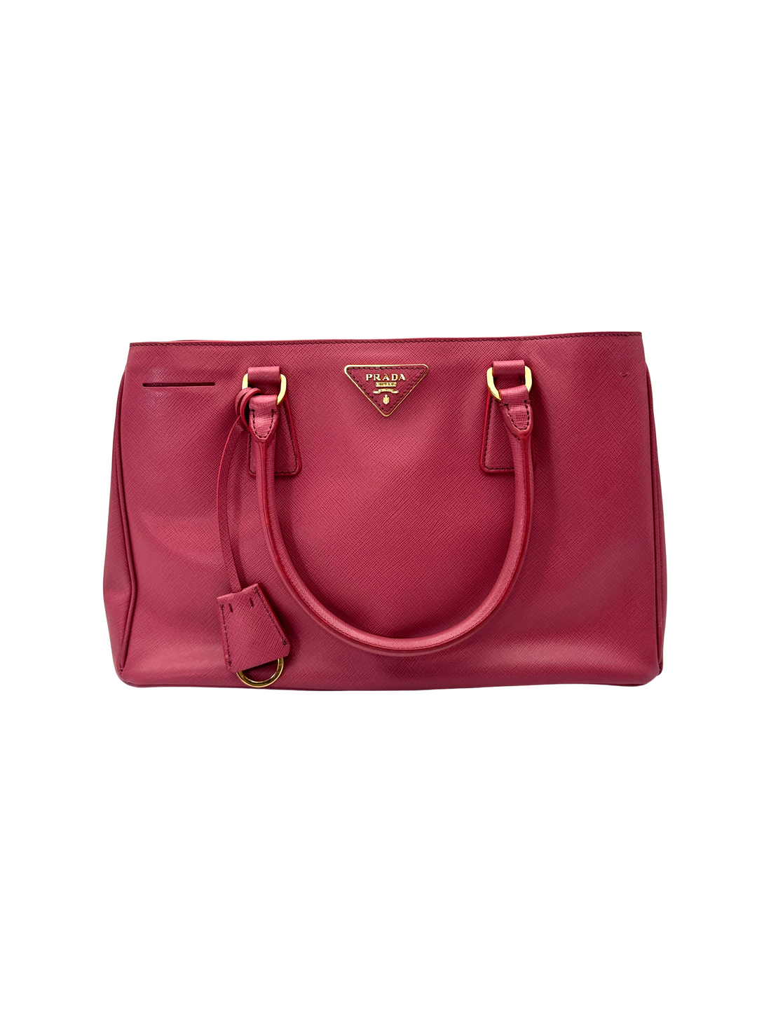Prada Galleria Pink Saffiano Leather Handle Bag PR507