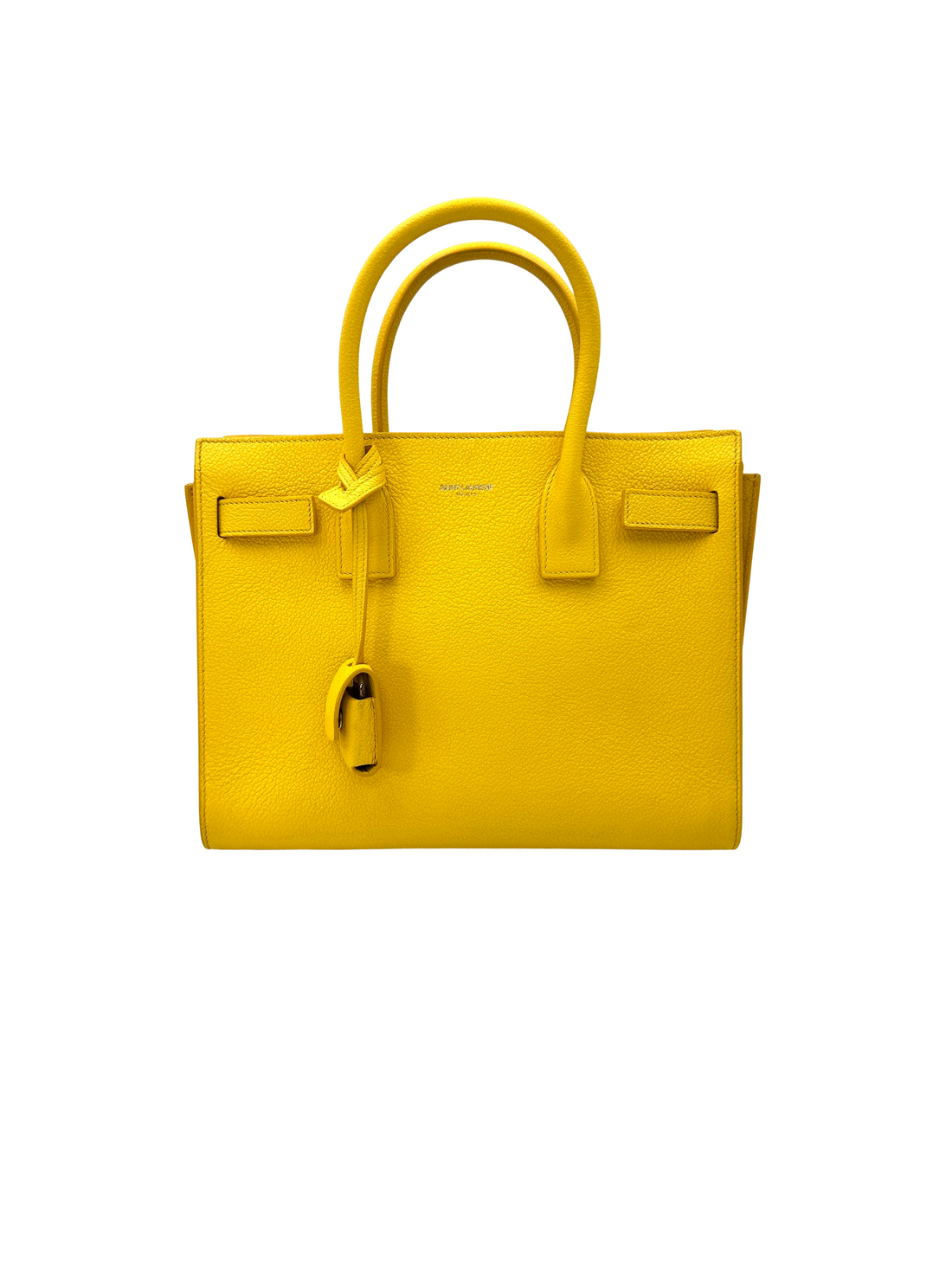 Saint Laurent Sac de Jour Yellow Leather Handle Bag SL266