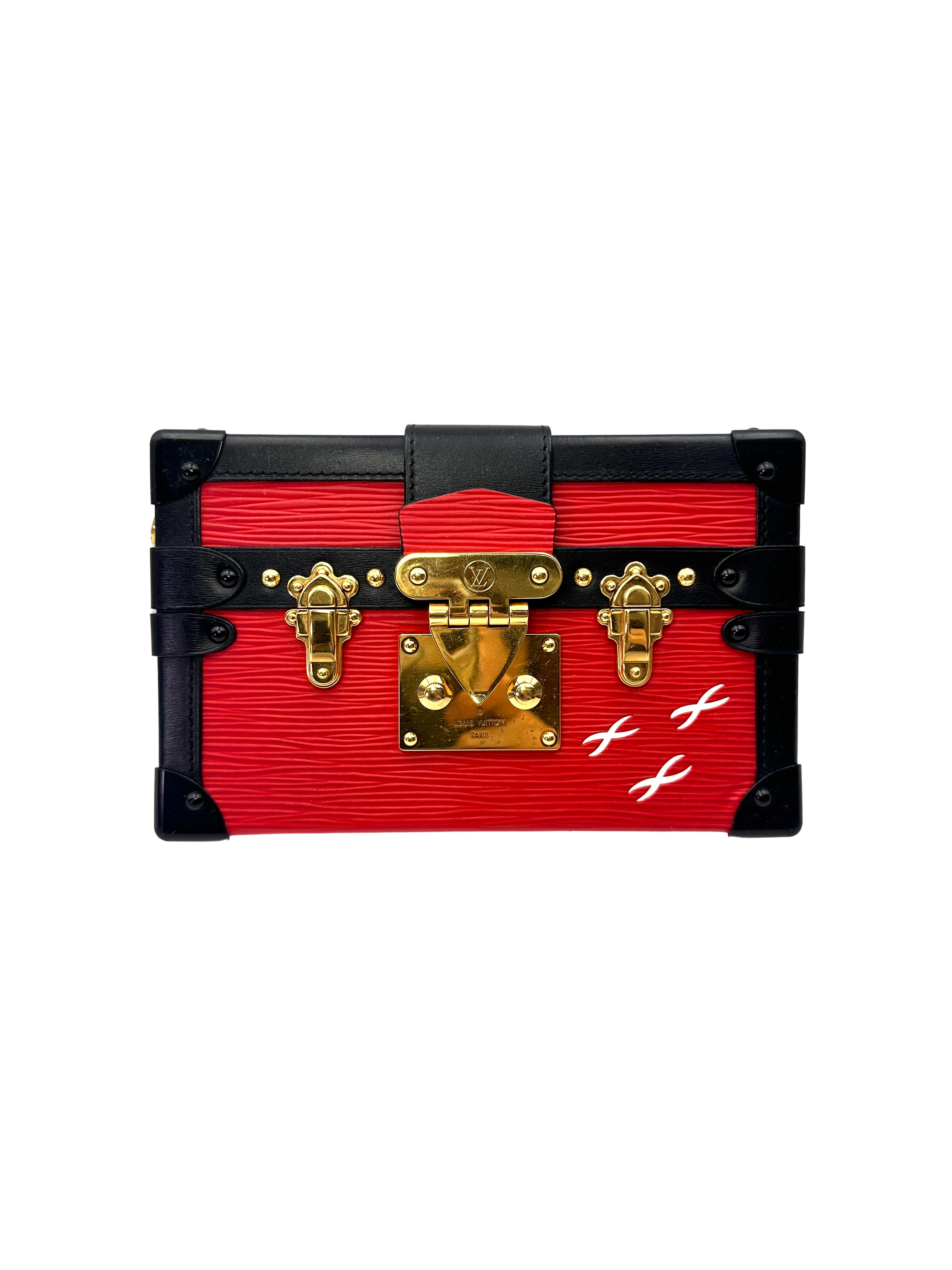 Louis Vuitton Petite Malle Red Epi Leather Shoulder Bag LV3089