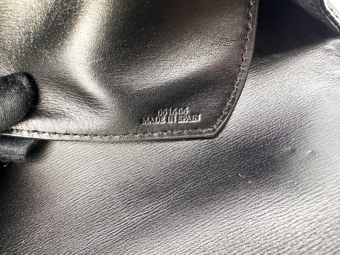 Loewe Barcelona Black Leather Flap Bag LW91