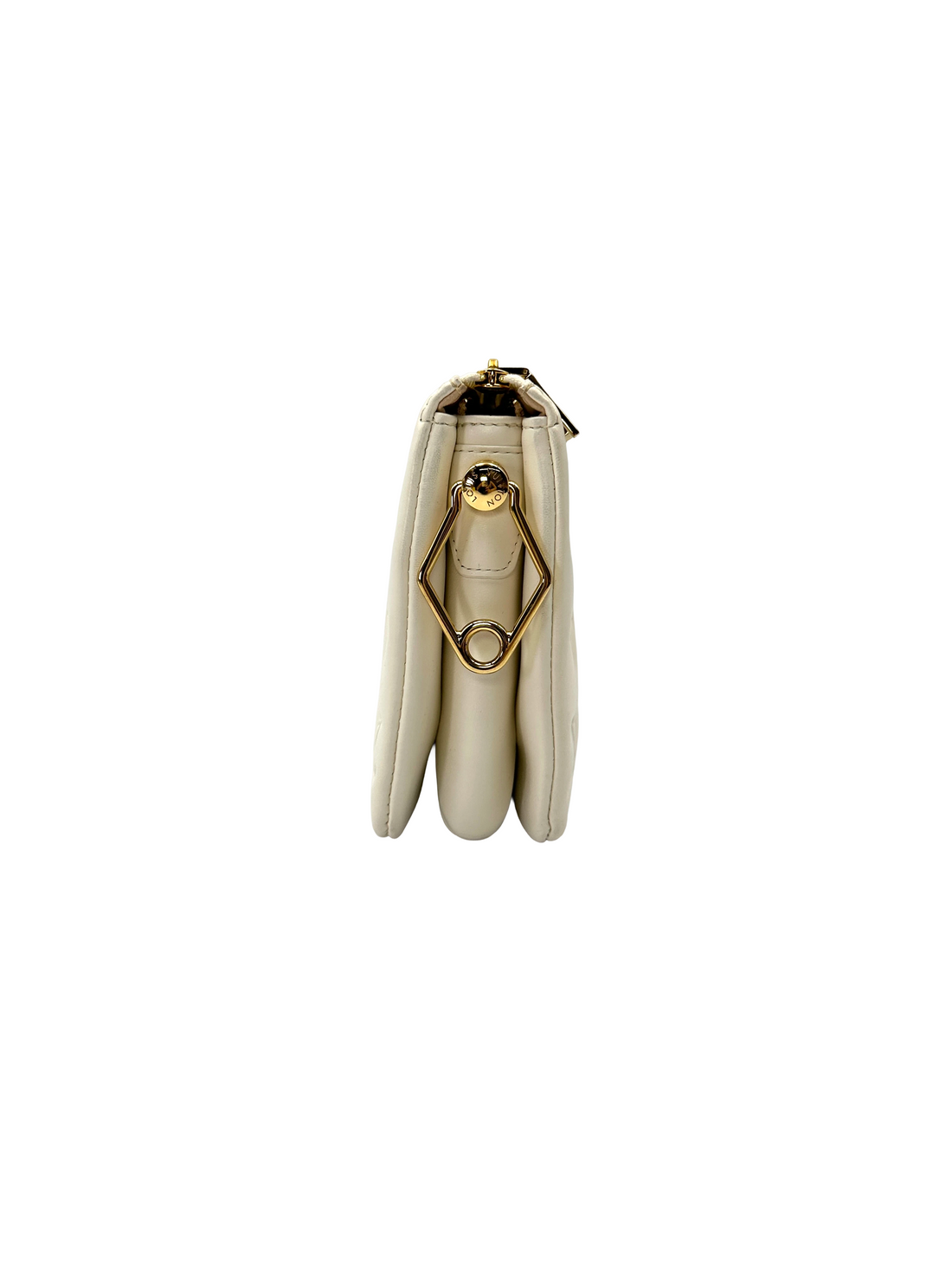 Louis Vuitton Coussin BB Milky Way White Monogram Embossed Puffy Leather Shoulder Bag LV3091