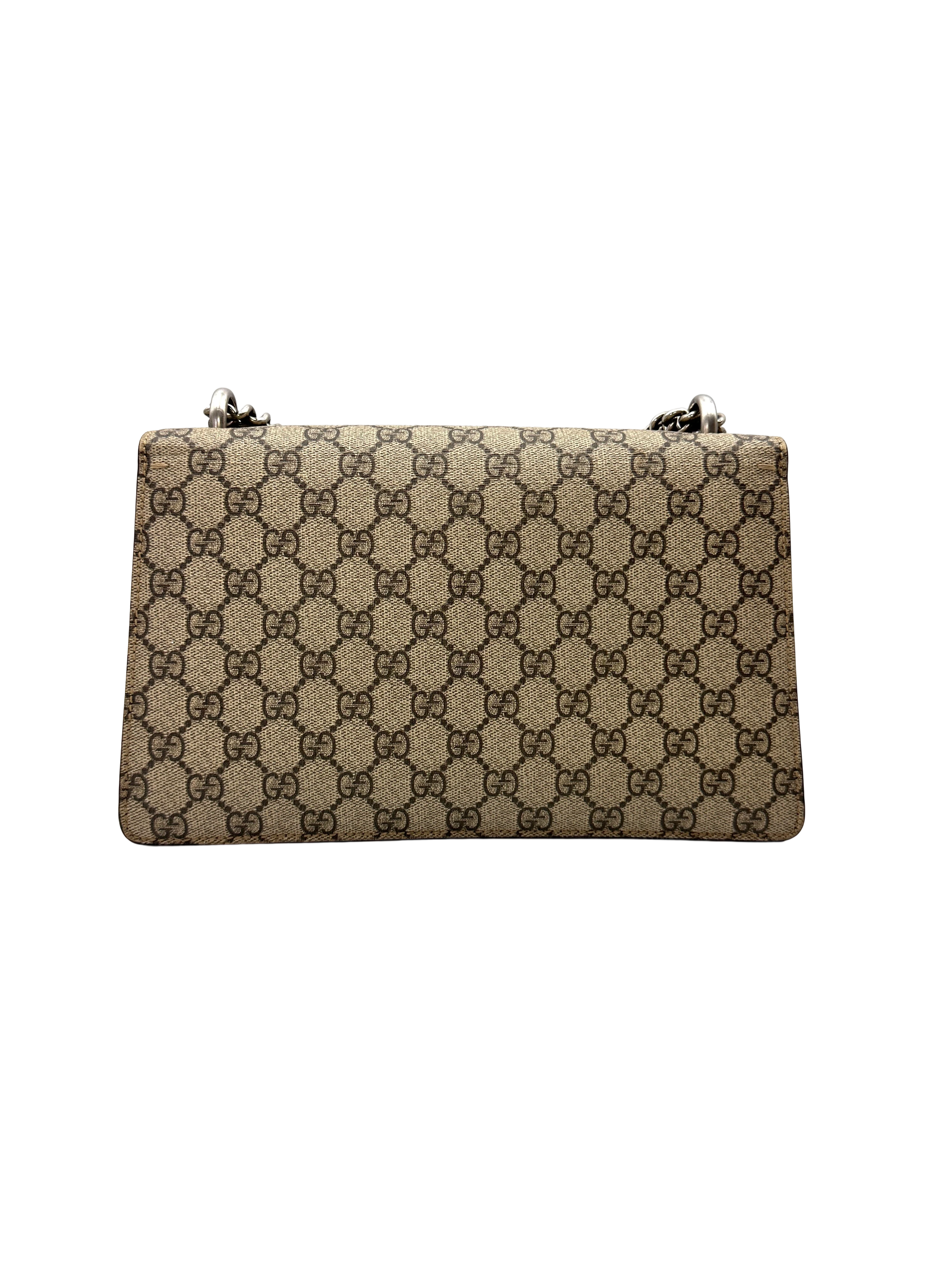 Gucci Dionysus GG Supreme Canvas Shoulder Bag With Red Tirm GG1358
