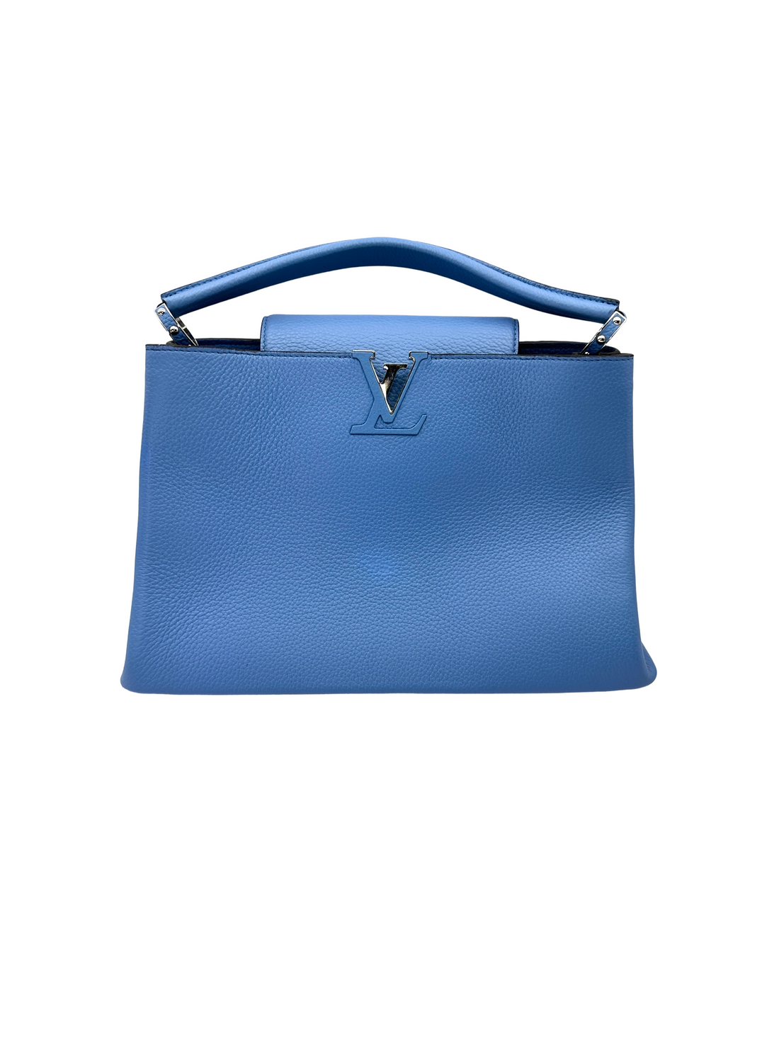 Louis Vuitton Capucines Navy Taurillon Leather Handle Bag LV3095