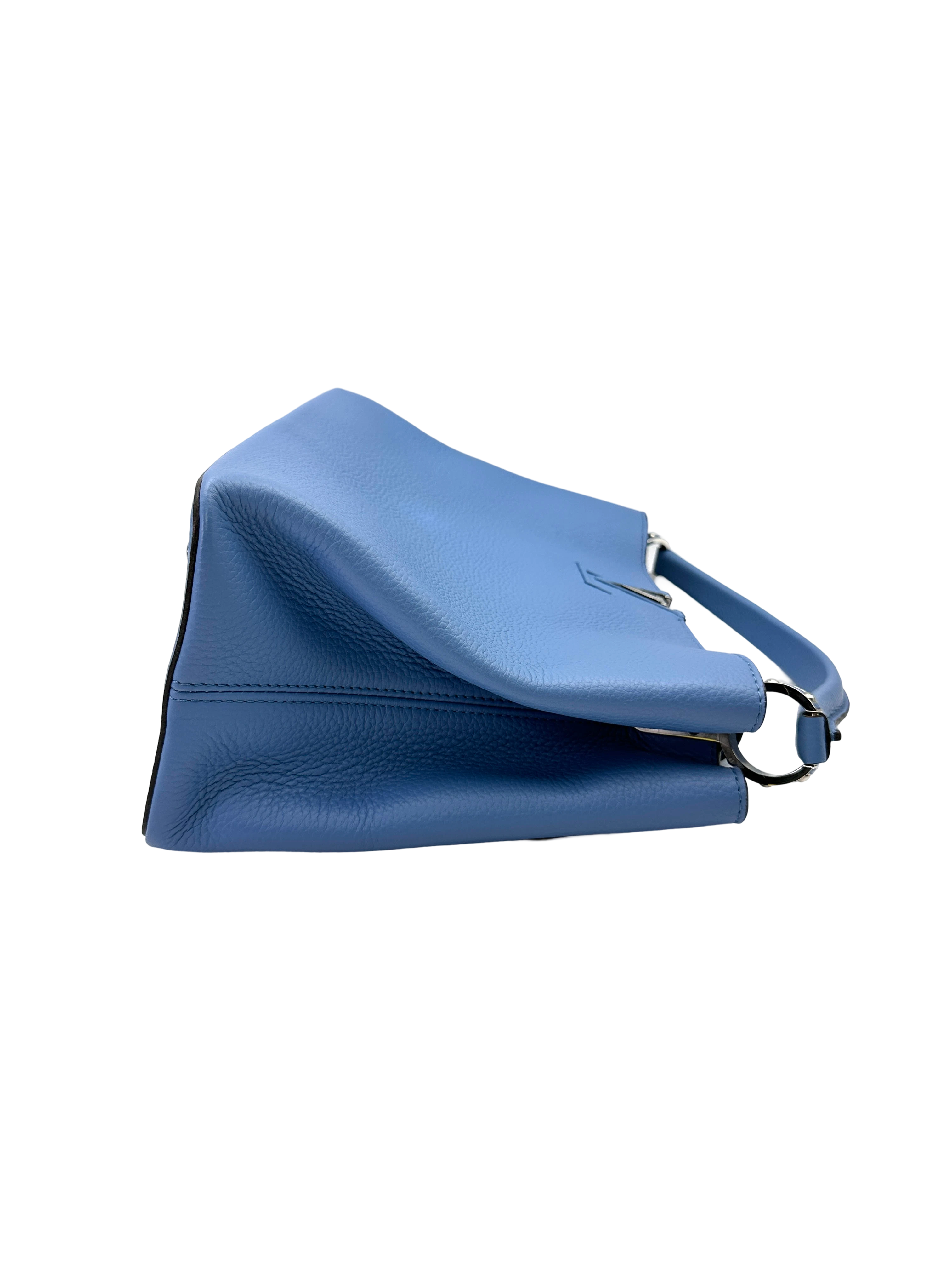 Louis Vuitton Capucines Navy Taurillon Leather Handle Bag LV3095