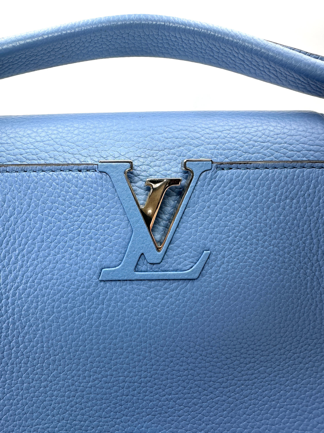 Louis Vuitton Capucines Navy Taurillon Leather Handle Bag LV3095