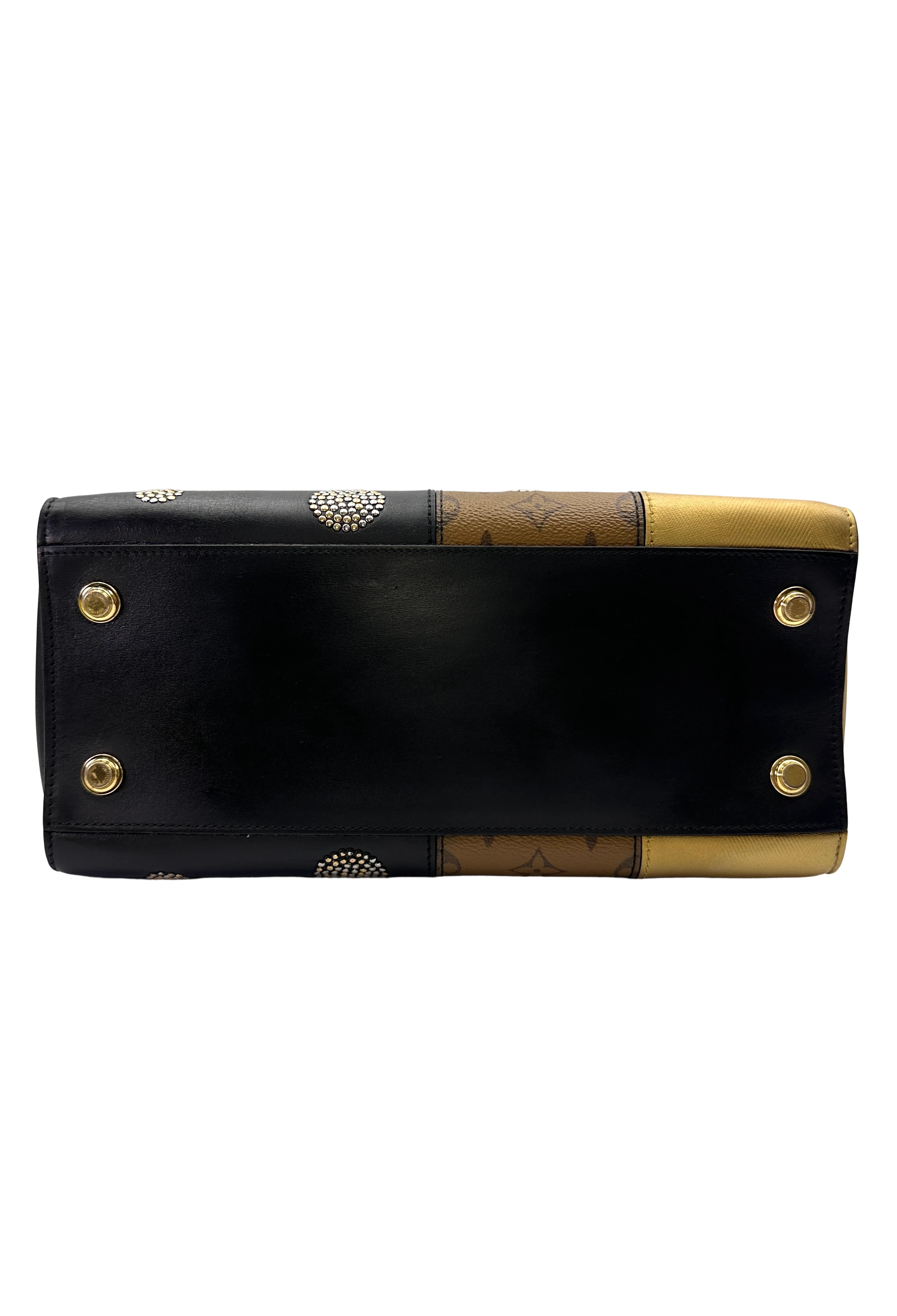Louis Vuitton City Steamer "Night Lights" Monogram Reverse Canvas & Black Leather Handle Bag LV3092