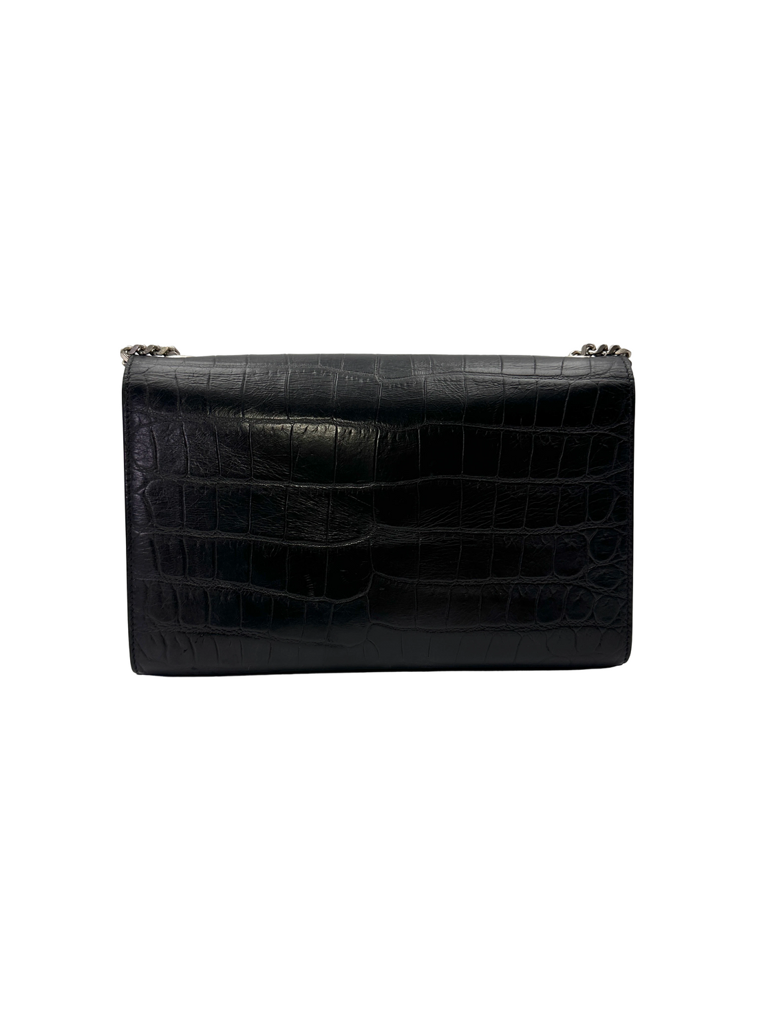 Saint Laurent Kate Croc-Embossed Chain Shoulder Bag SL267