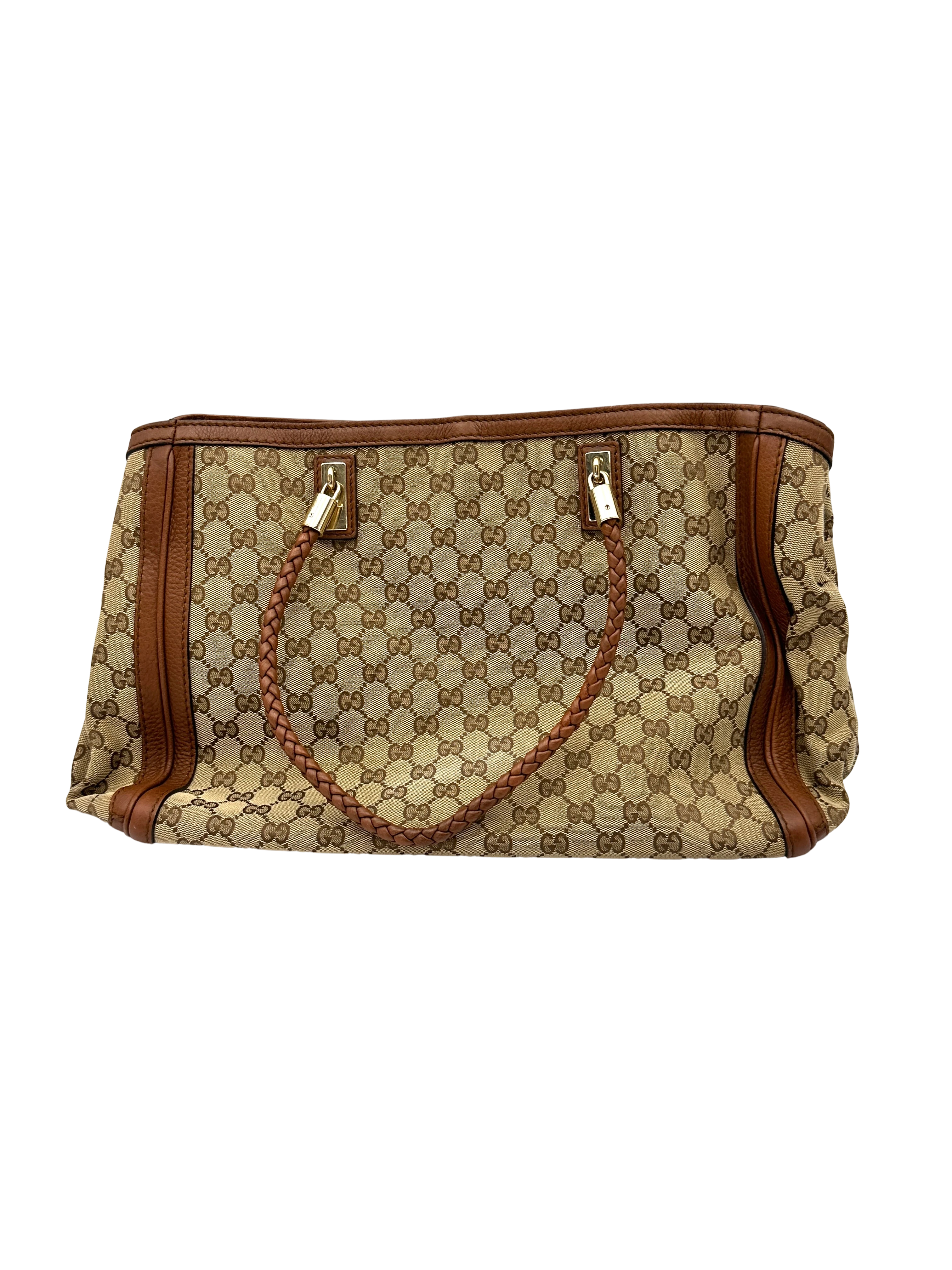 Gucci Bella Bamboo GG Supreme Canvas Handle Bag GG1361