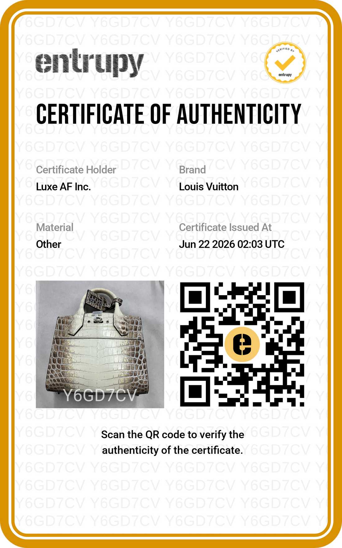 Louis Vuitton City Steamer White Sahara Crocodile Leather Mini Handle Bag LV3098