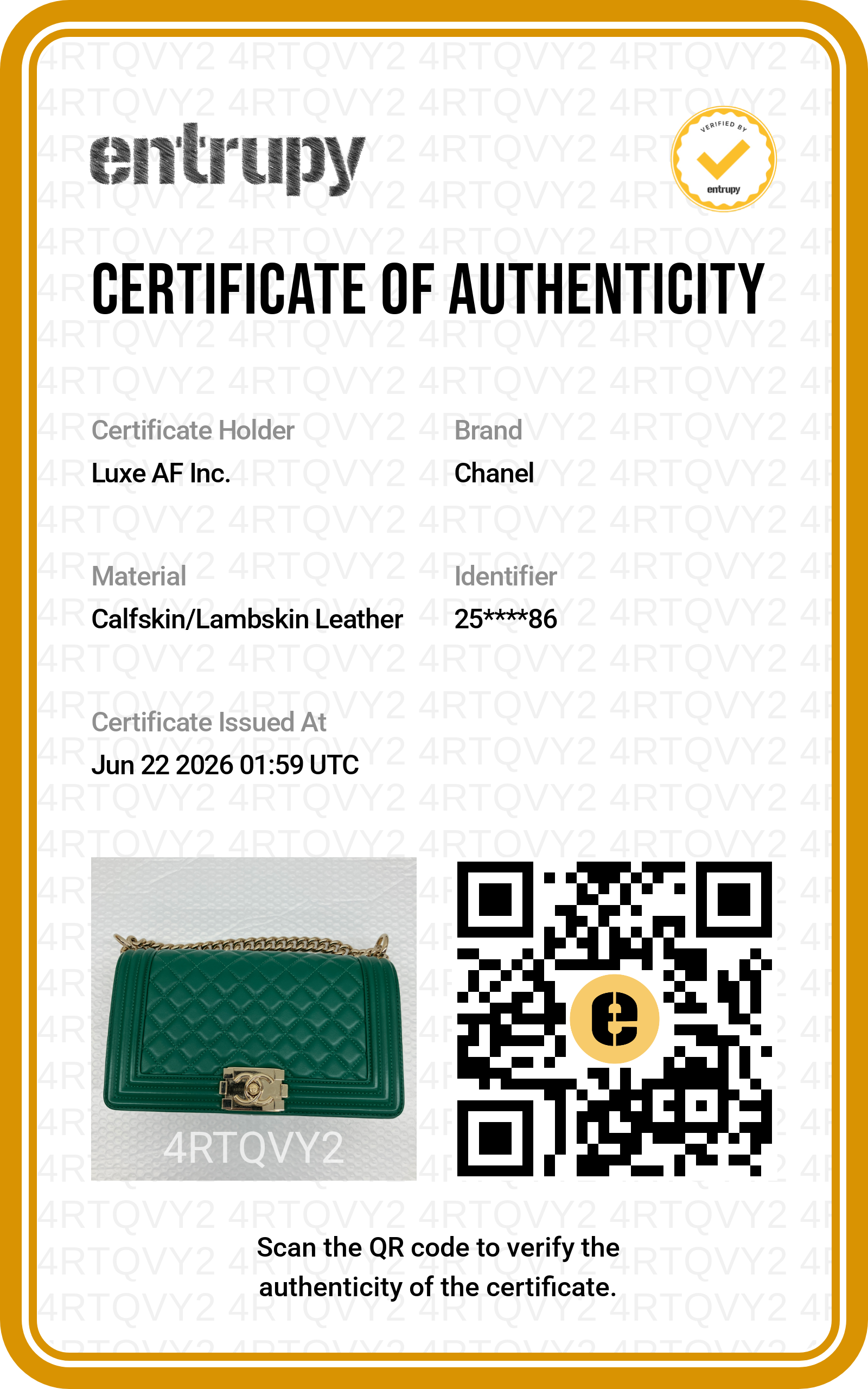 Chanel LeBoy Green Quilted Leather Medium Size Flap Bag With Gold Buckle(25***86) CC2232