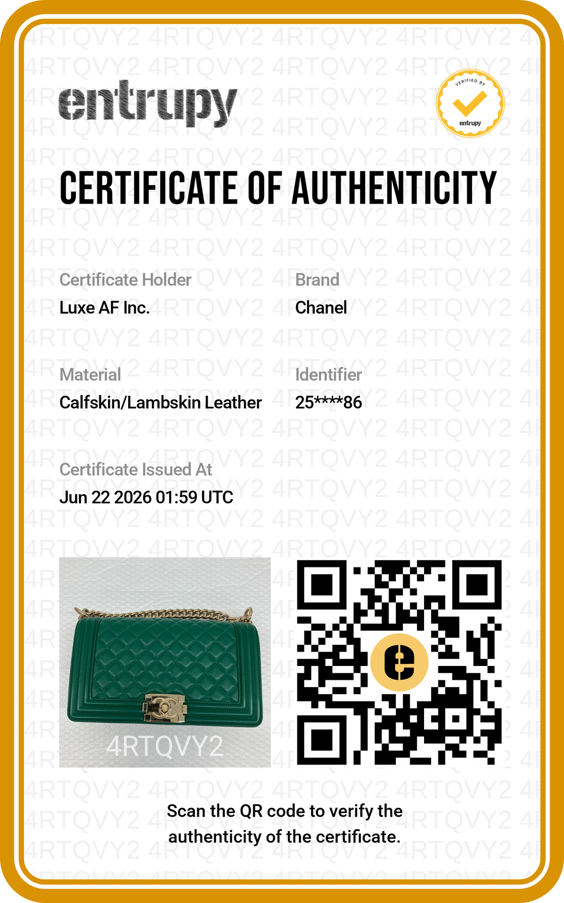 Chanel LeBoy Green Quilted Leather Medium Size Flap Bag With Gold Buckle(25***86) CC2232