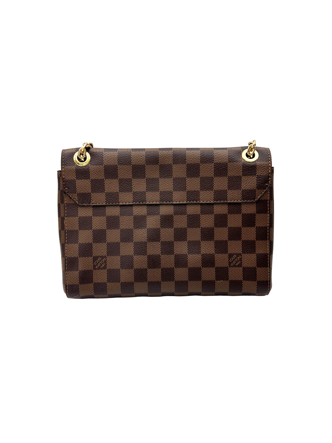 Louis Vuitton Vavin MM Damier Ebene & Black Leather Wallet On Chain LV3101