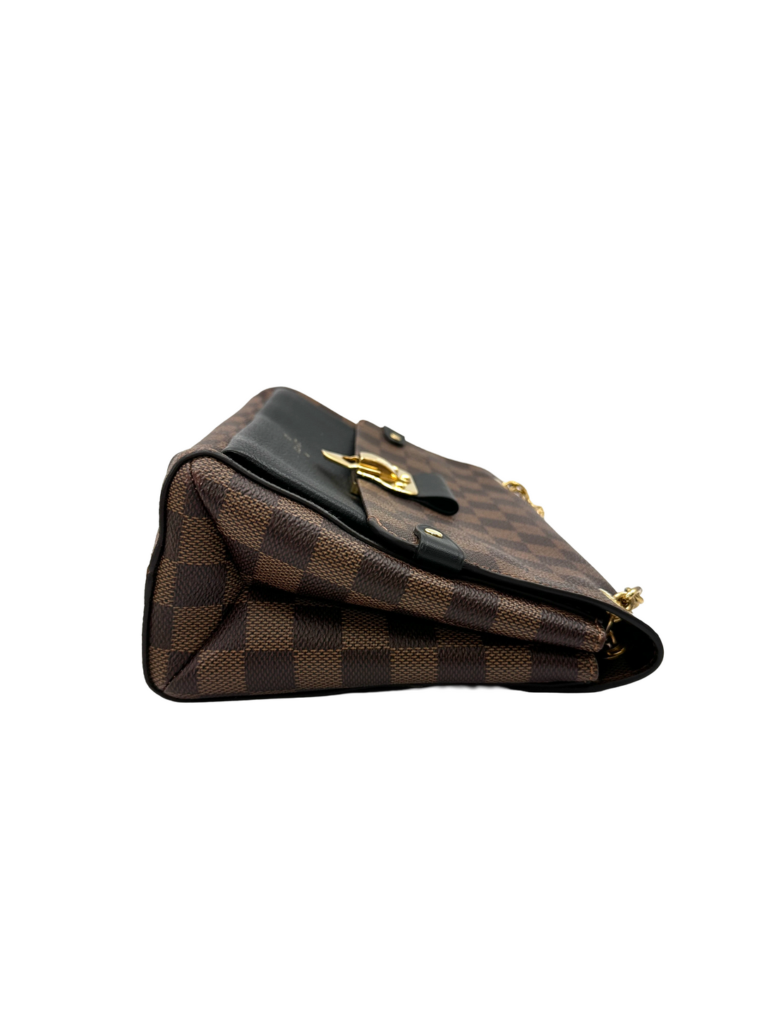 Louis Vuitton Vavin MM Damier Ebene & Black Leather Wallet On Chain LV3101