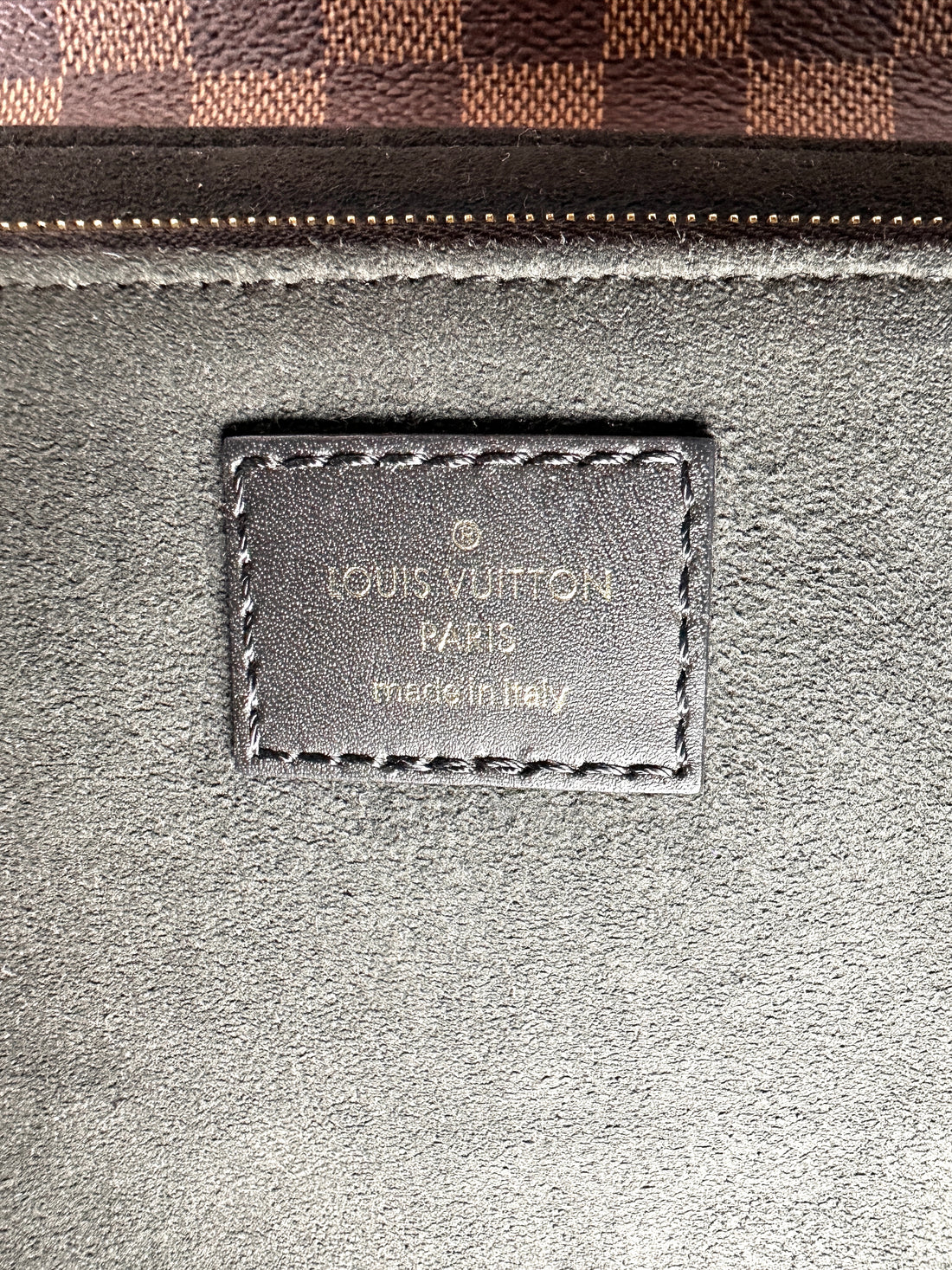 Louis Vuitton Vavin MM Damier Ebene & Black Leather Wallet On Chain LV3101