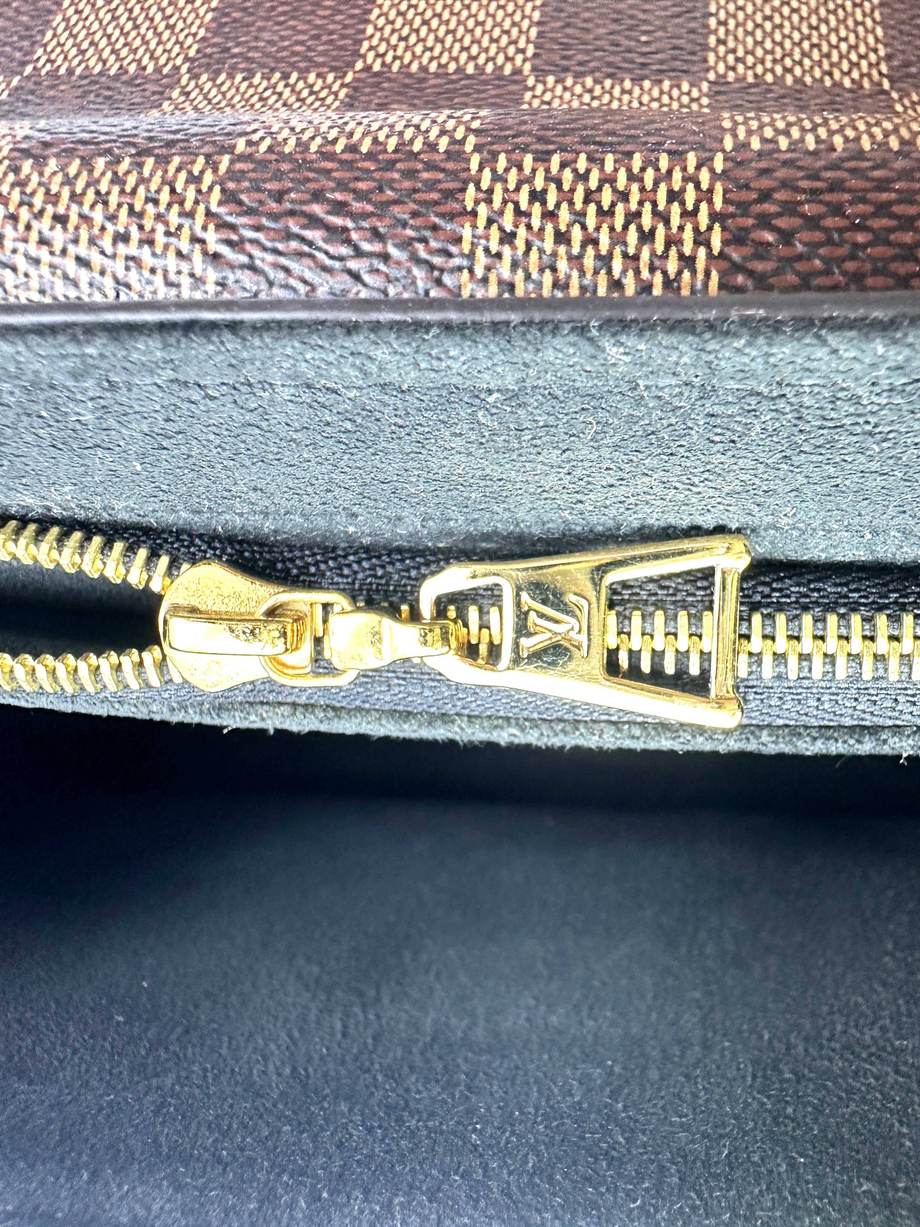 Louis Vuitton Vavin MM Damier Ebene & Black Leather Wallet On Chain LV3101