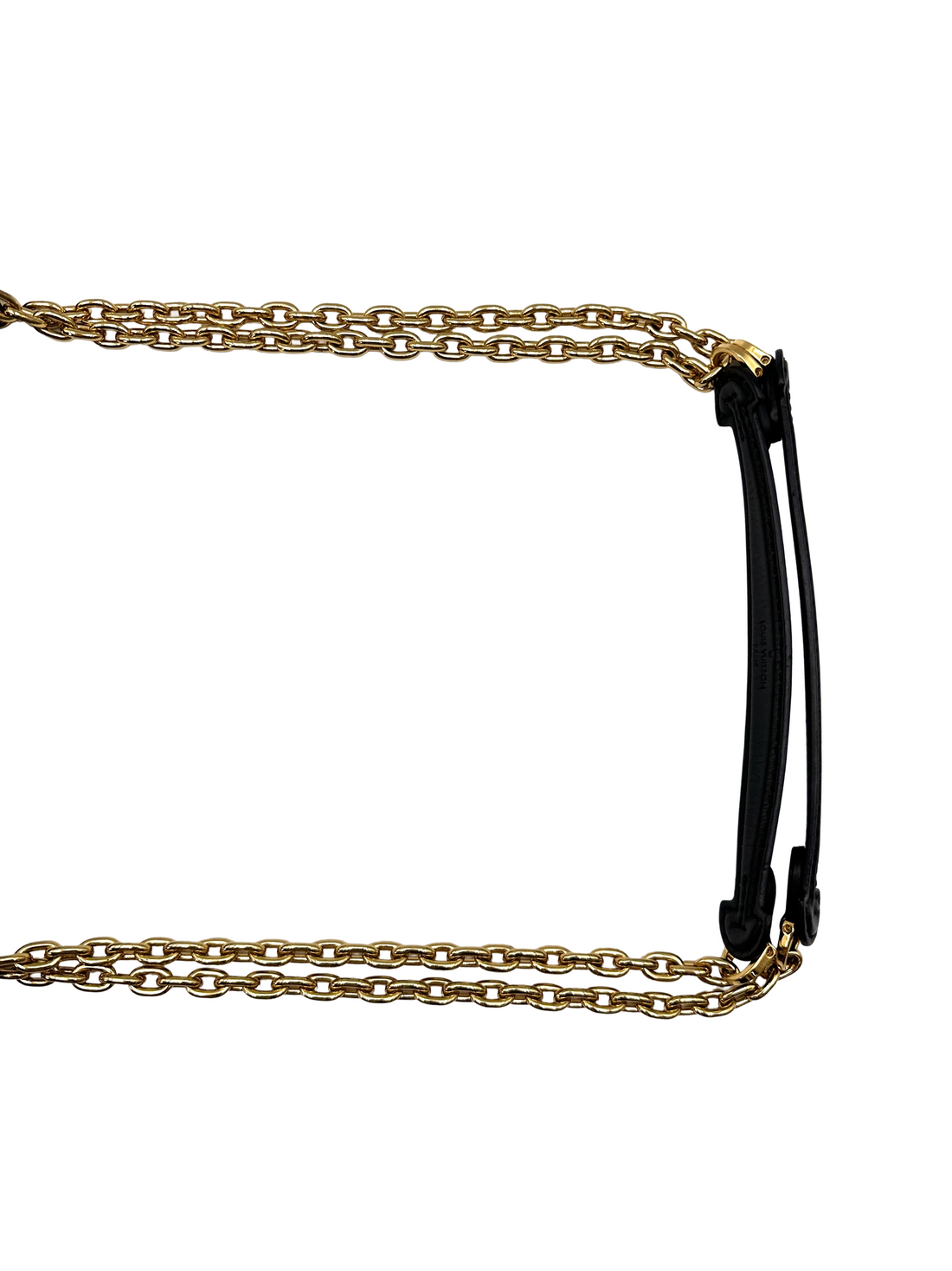Louis Vuitton Vavin MM Damier Ebene & Black Leather Wallet On Chain LV3101