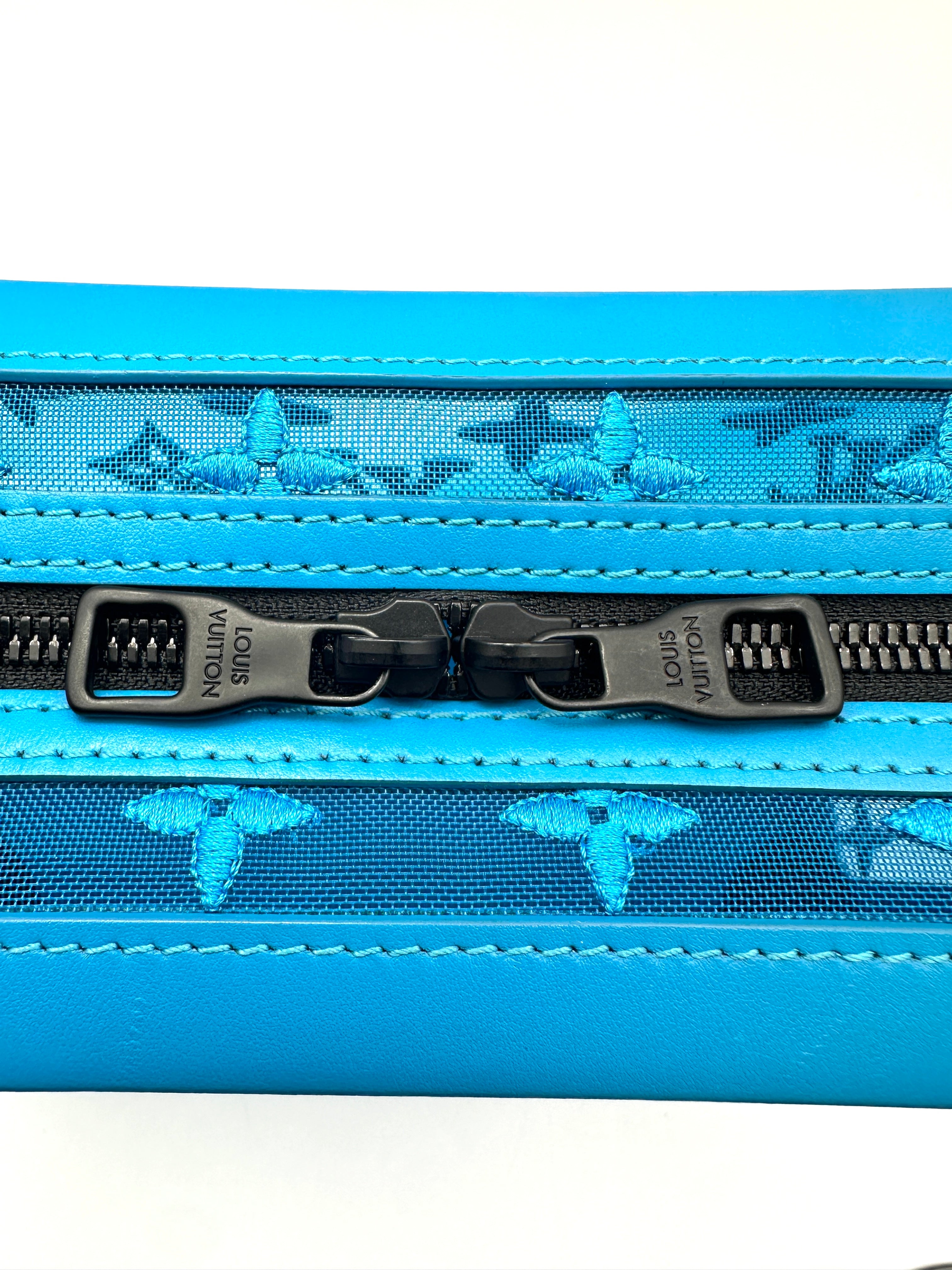 Louis Vuitton Blue Monogram Mesh Soft Trunk LV3103
