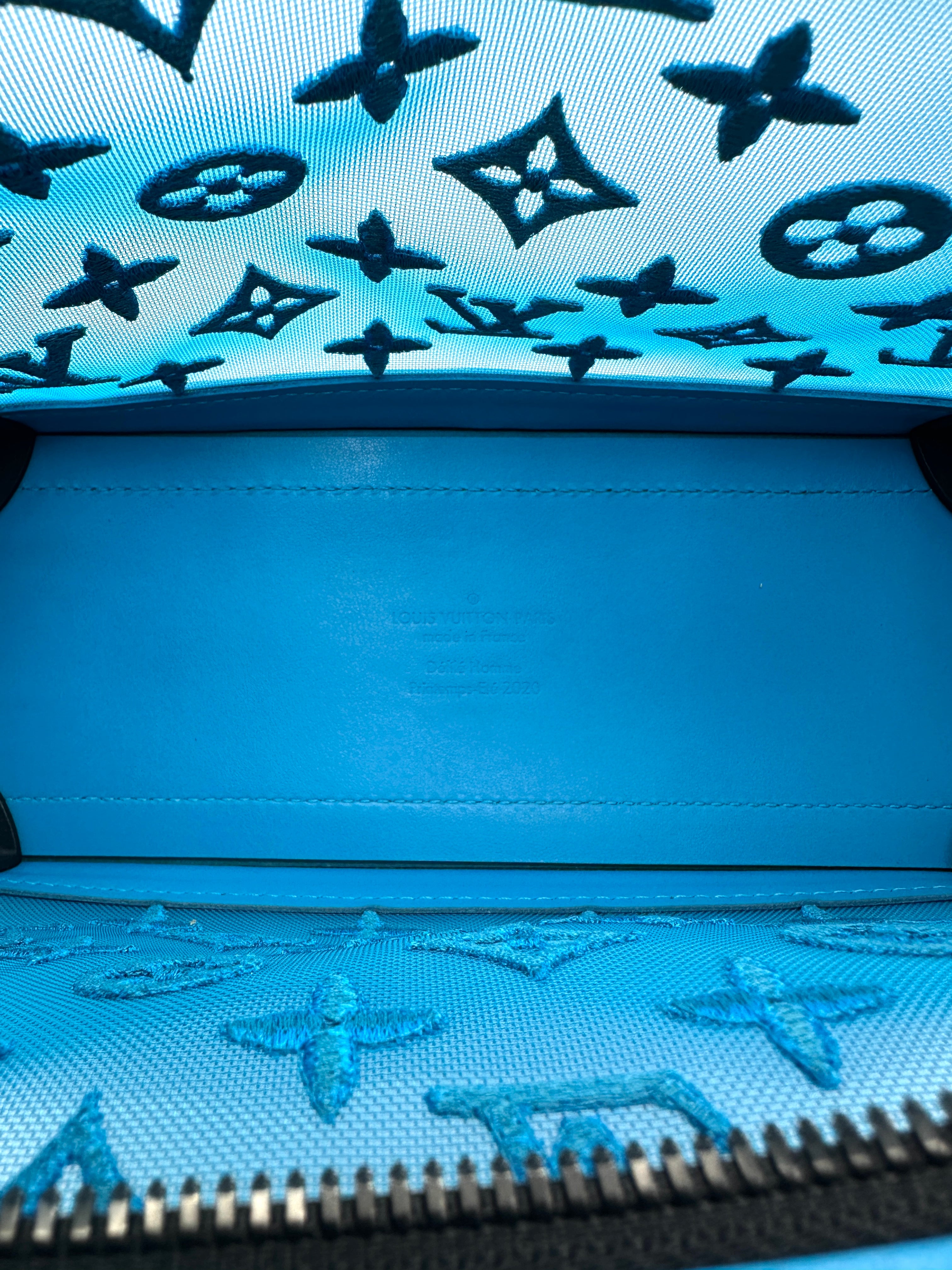 Louis Vuitton Blue Monogram Mesh Soft Trunk LV3103