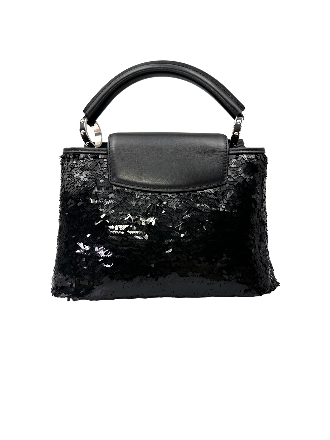 Louis Vuitton Capucines Black Sequin Handle Bag LV3102