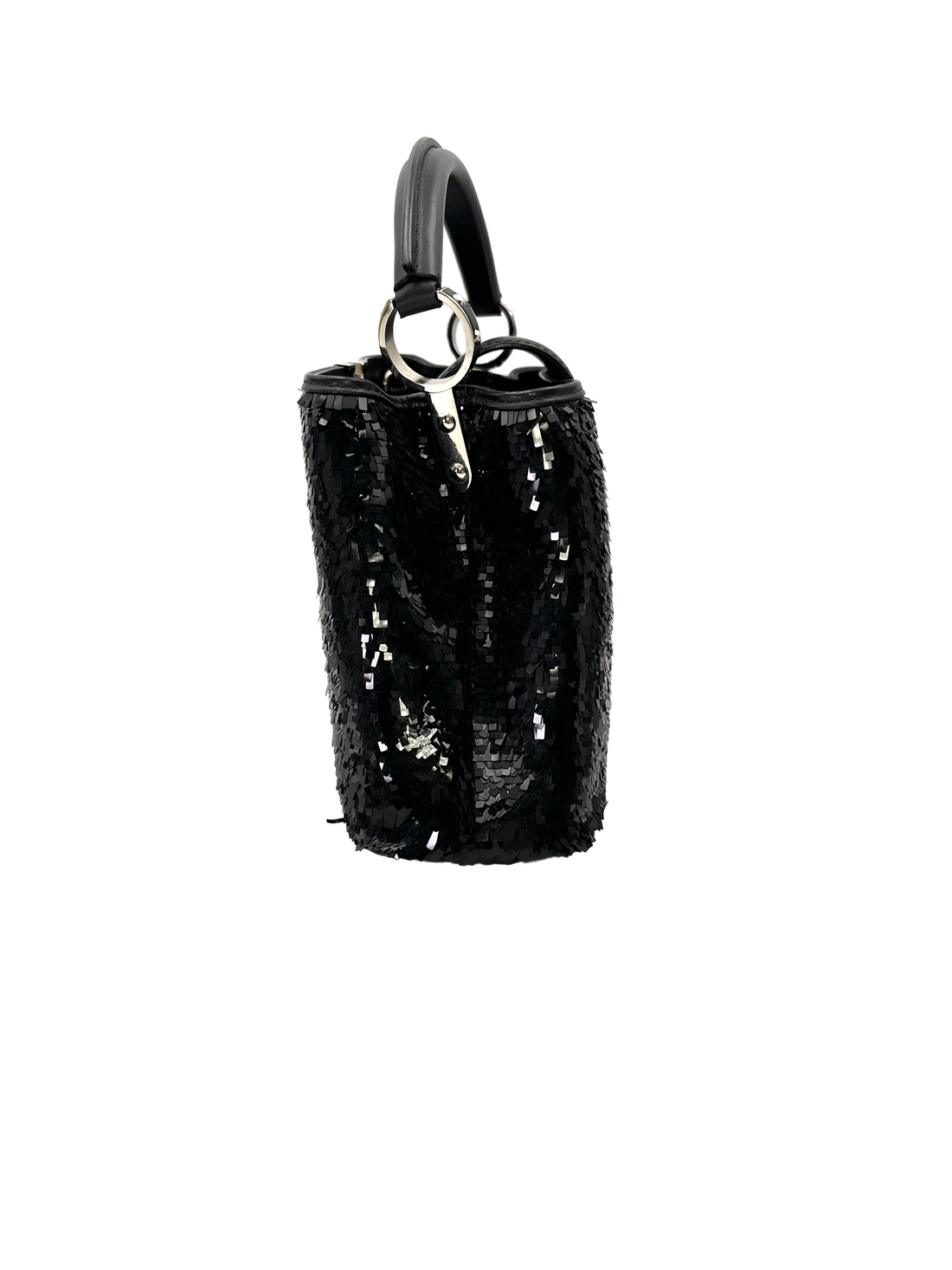 Louis Vuitton Capucines Black Sequin Handle Bag LV3102