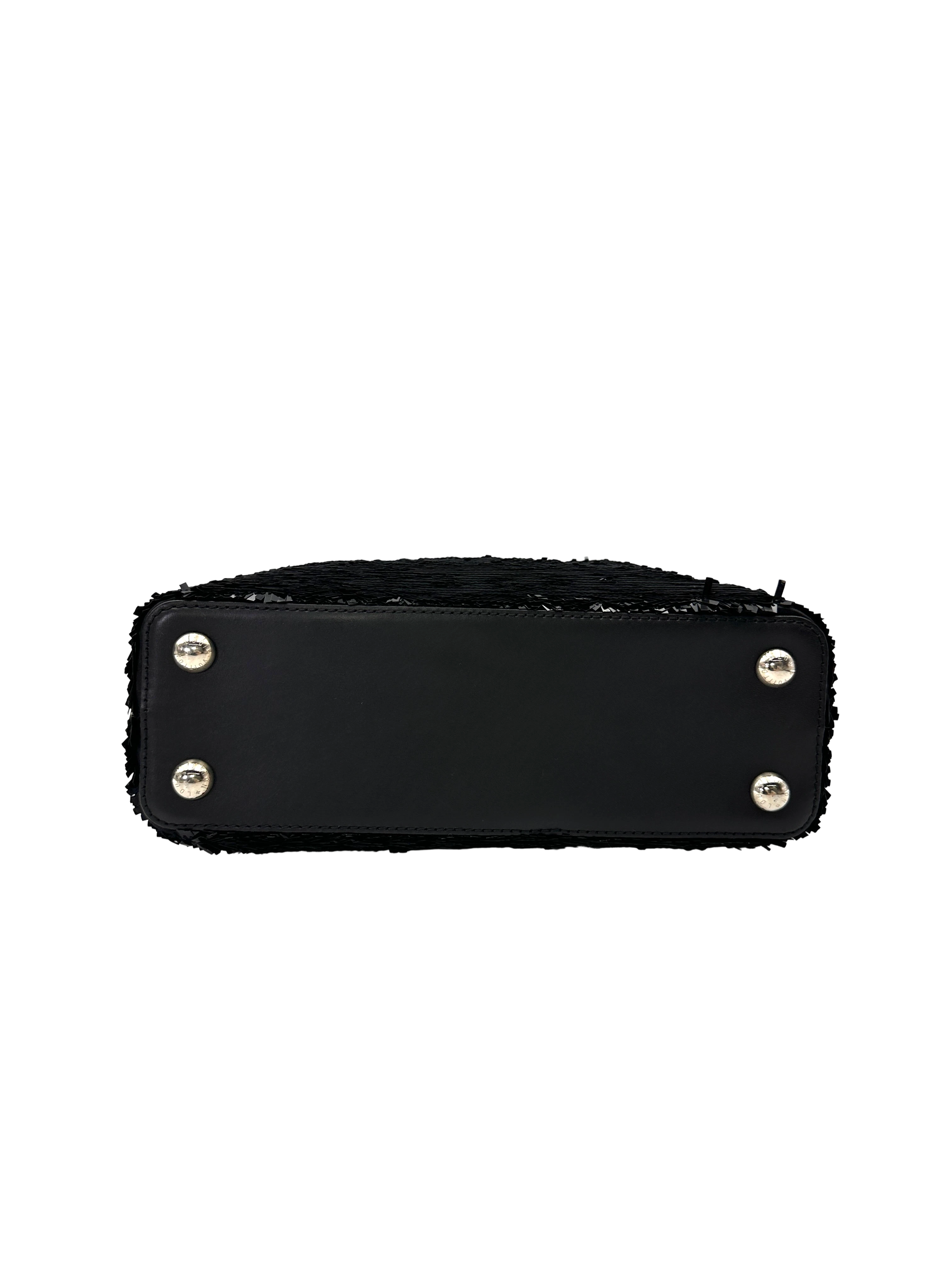 Louis Vuitton Capucines Black Sequin Handle Bag LV3102