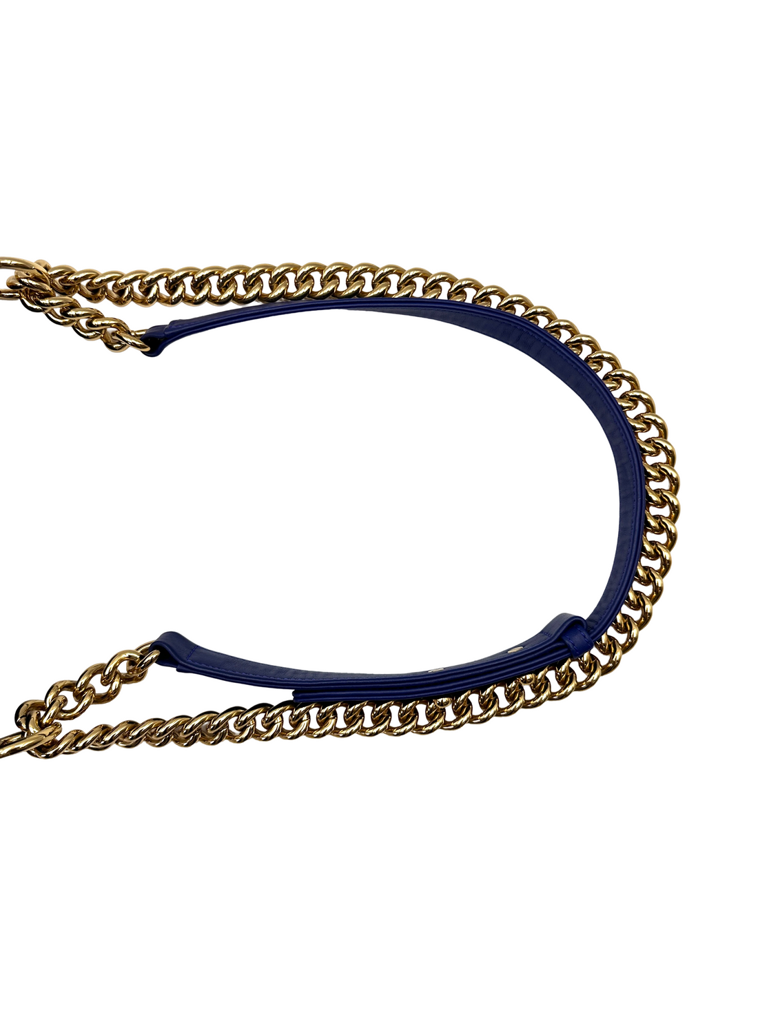 Chanel LeBoy Blue Chevron Quilted Leather Small Size Flap Bag With Gold Buckle(28***17) CC2239