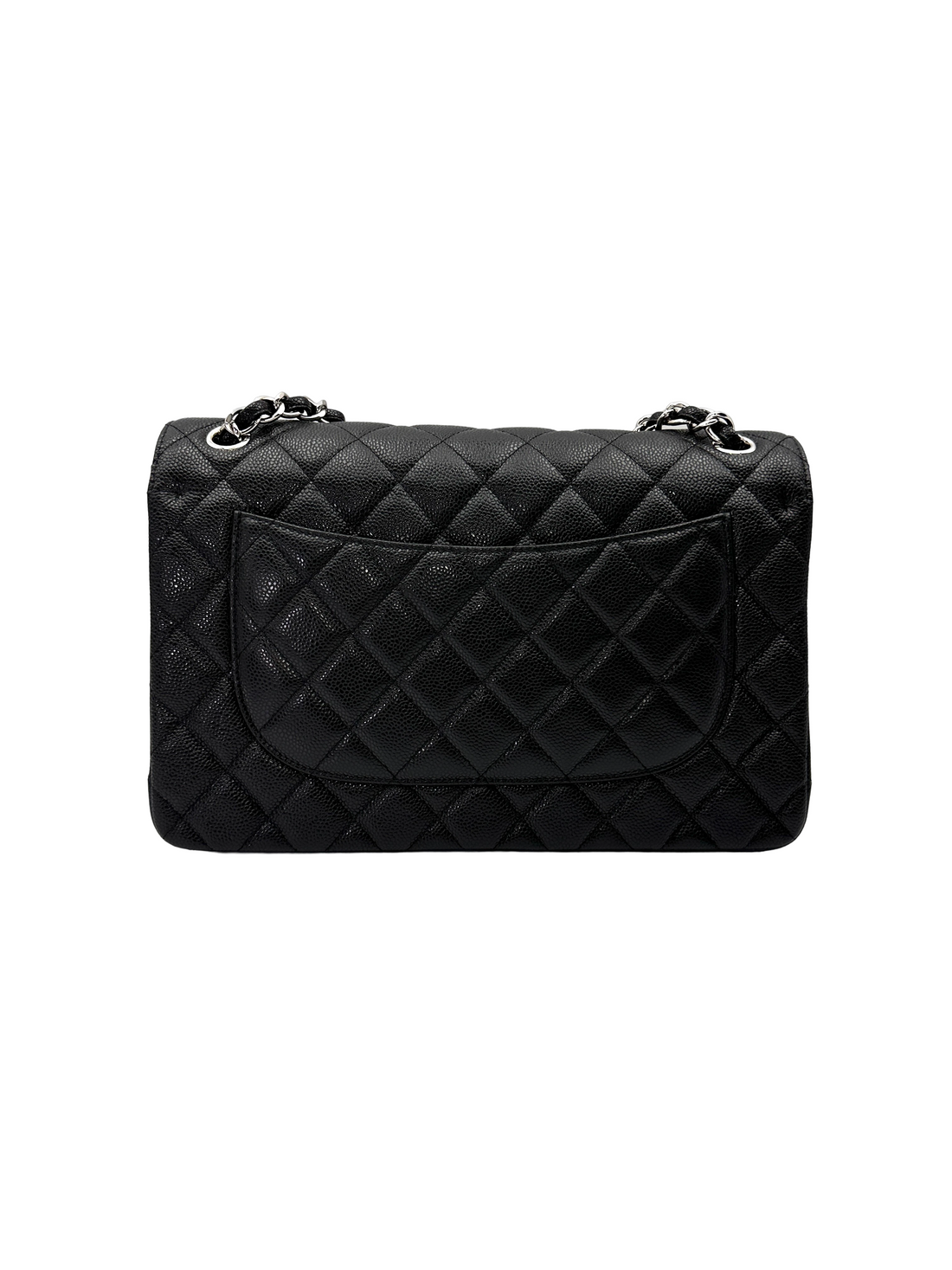 Chanel Classic Flap Black Quilted Leather Shoulder Bag With Silver Buckle(15***88) CC2241
