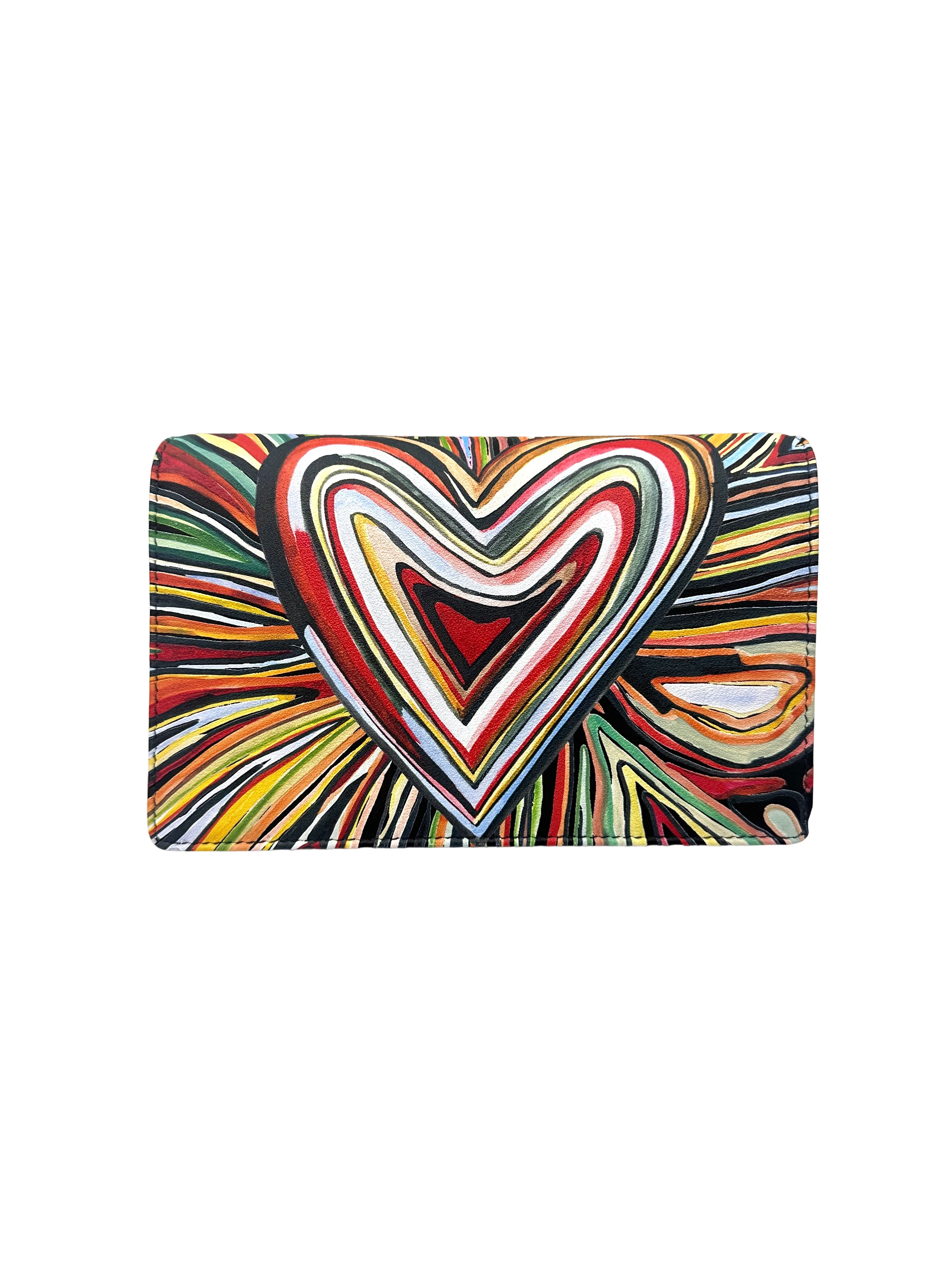 Christian Dior Graffiti Heart Pattern Zip Pouch Clutch DR820