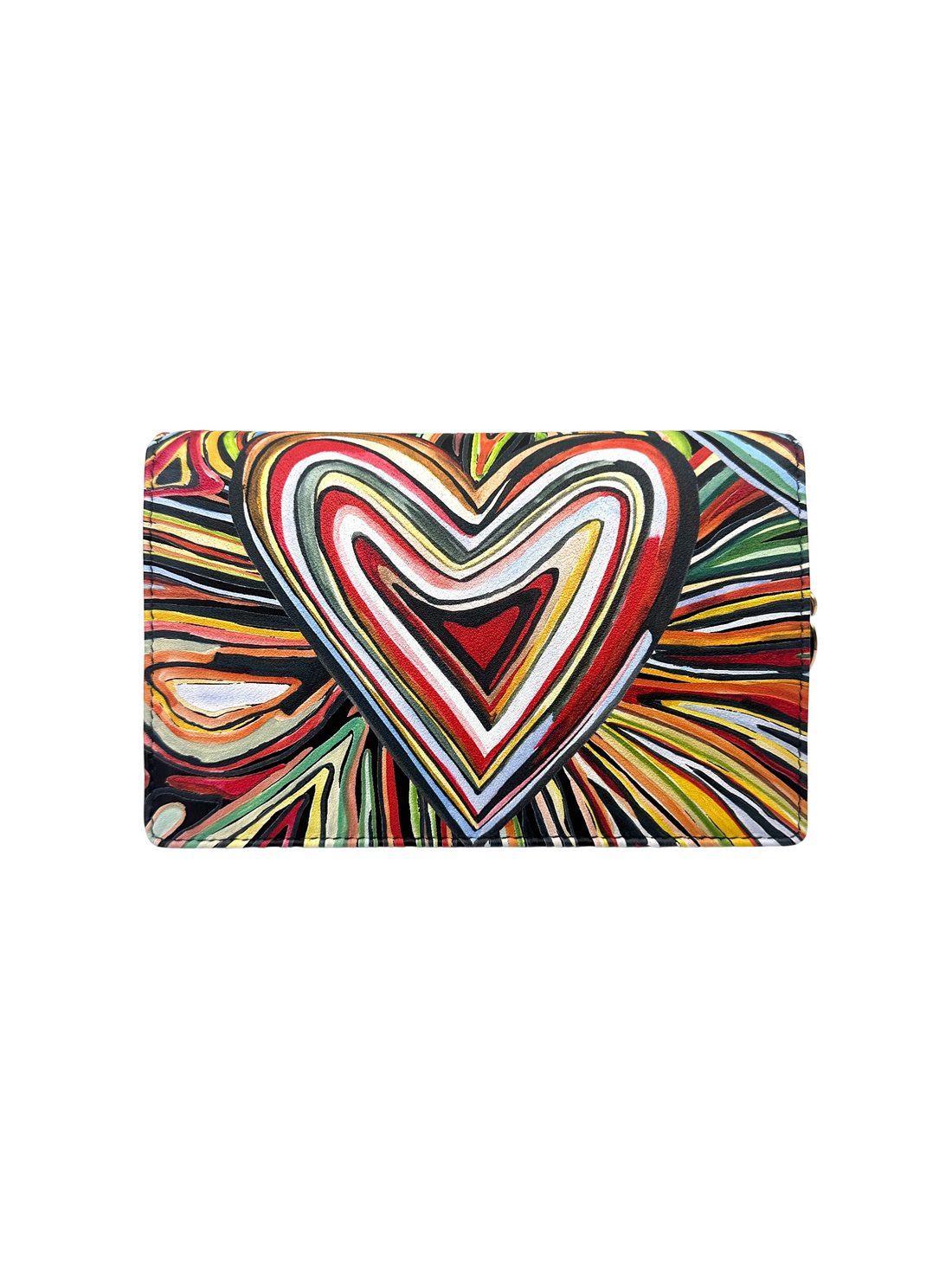Christian Dior Graffiti Heart Pattern Zip Pouch Clutch DR820