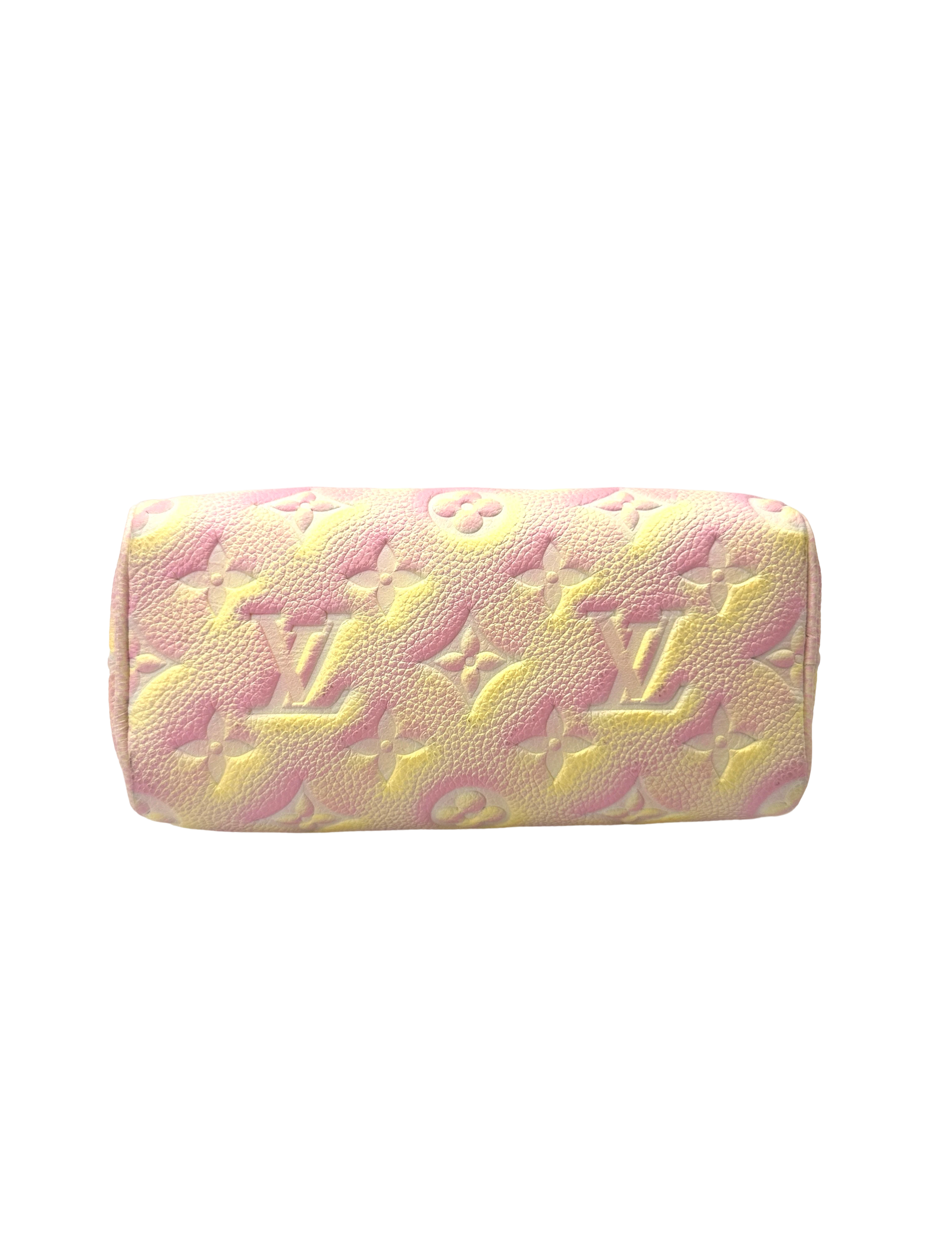 Louis Vuitton Nano Speedy Gradient Pink Monogram Empreinte Leather Handle Bag LV3106