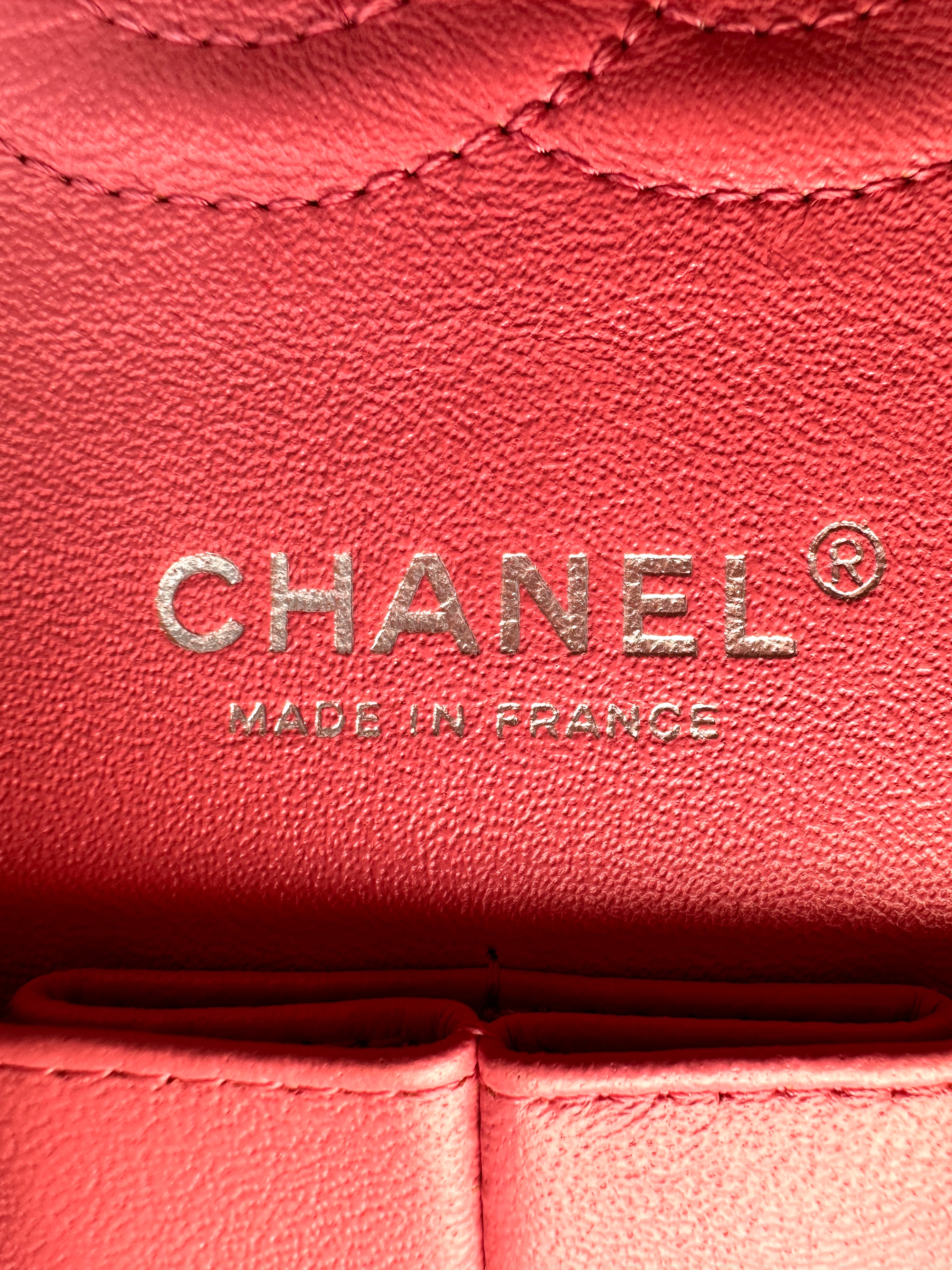 Chanel Classic Flap Pink Quilted Lambskin Medium Size Shoulder Bag With Silver Buckle(16***03) CC2243