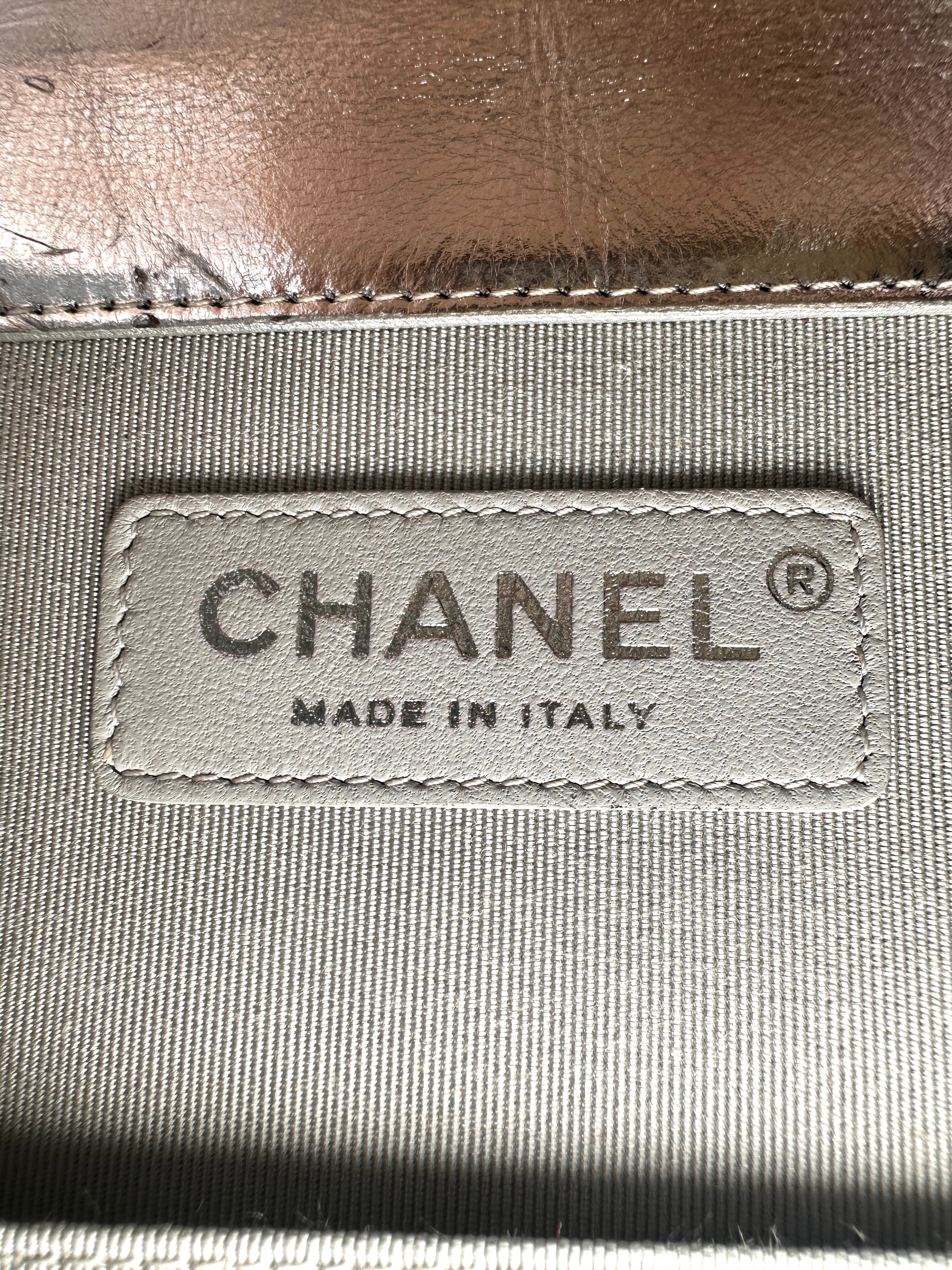 Chanel North South LeBoy Metallic Silver Quilted Leather Shoulder Bag(27***35) CC2242