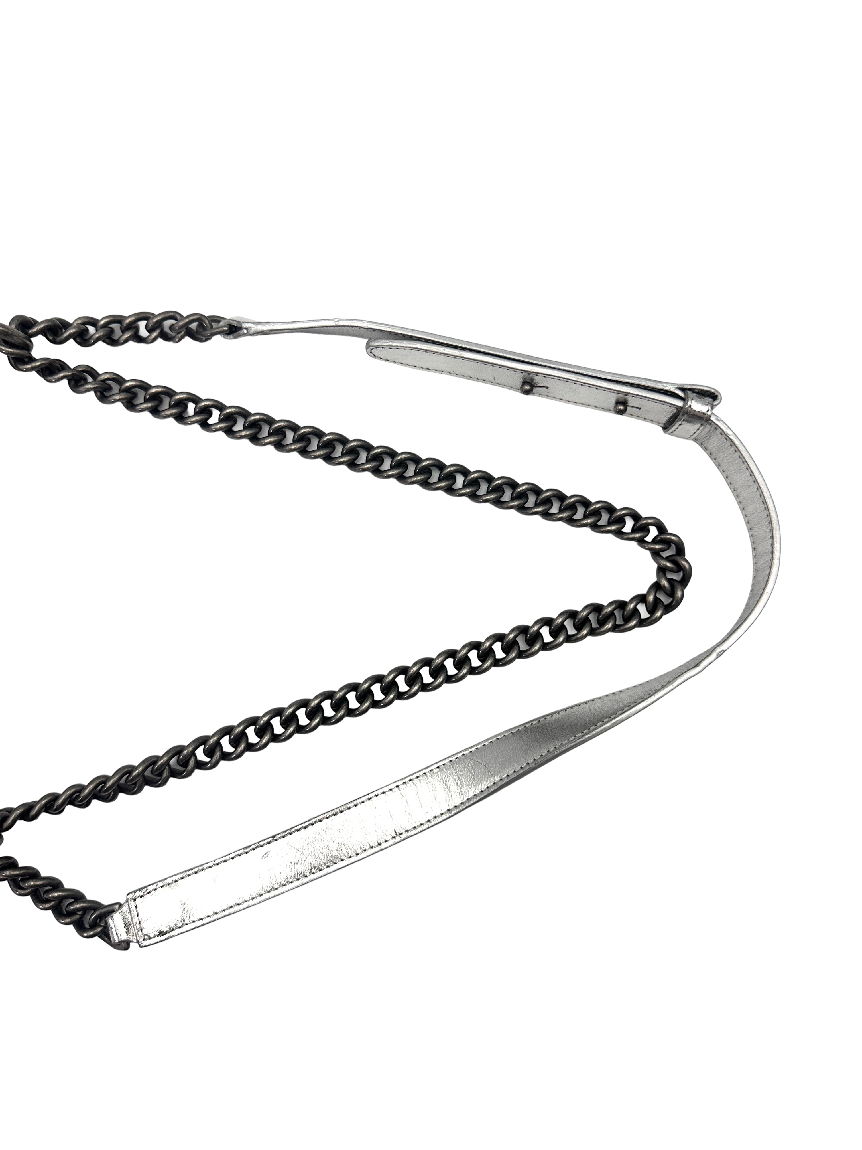 Chanel North South LeBoy Metallic Silver Quilted Leather Shoulder Bag(27***35) CC2242