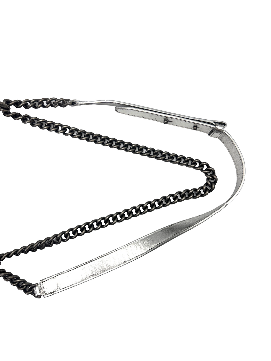 Chanel North South LeBoy Metallic Silver Quilted Leather Shoulder Bag(27***35) CC2242