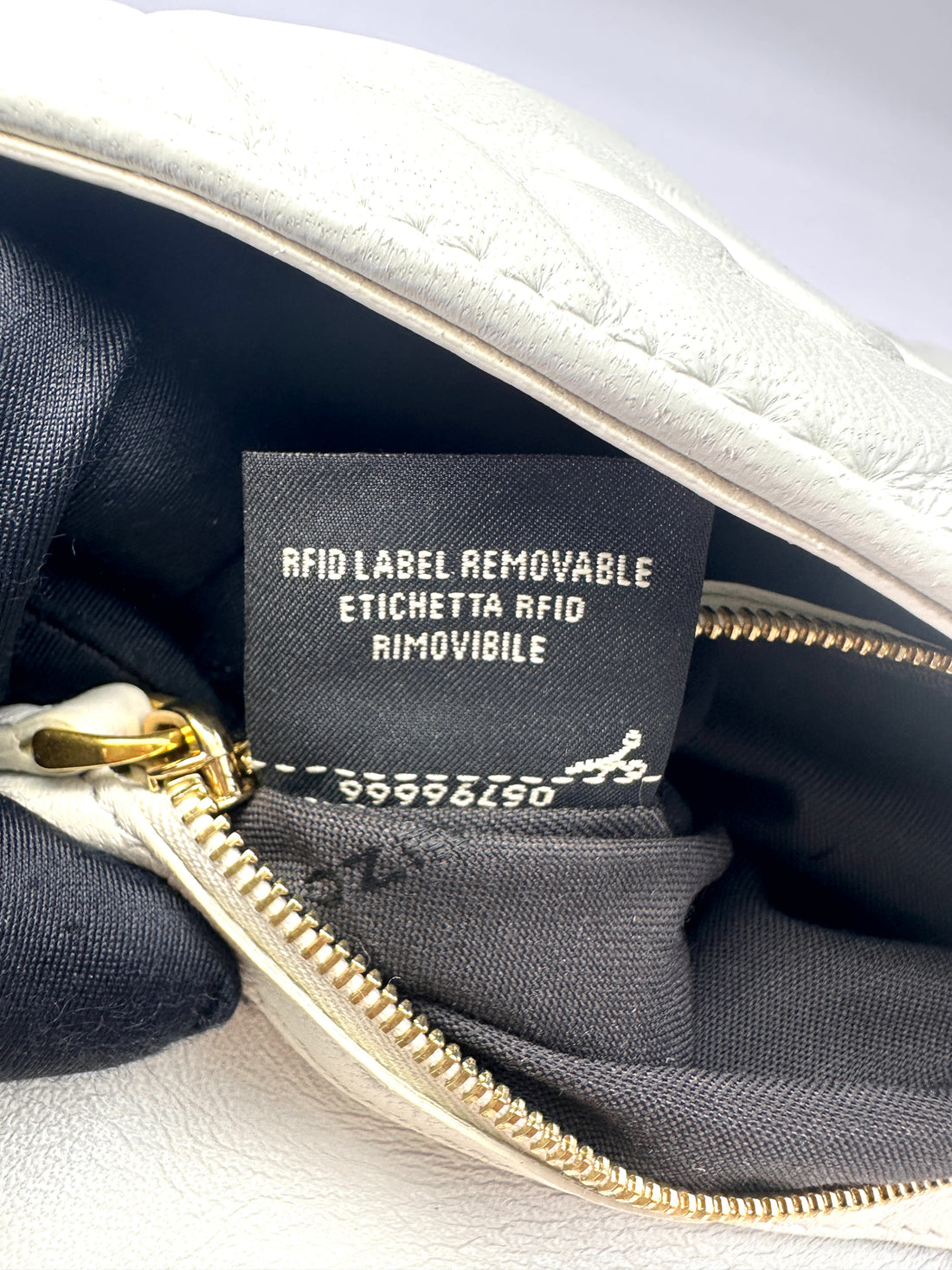 Fendi Baguette White FF Embossed Leather Shoulder Bag FF126