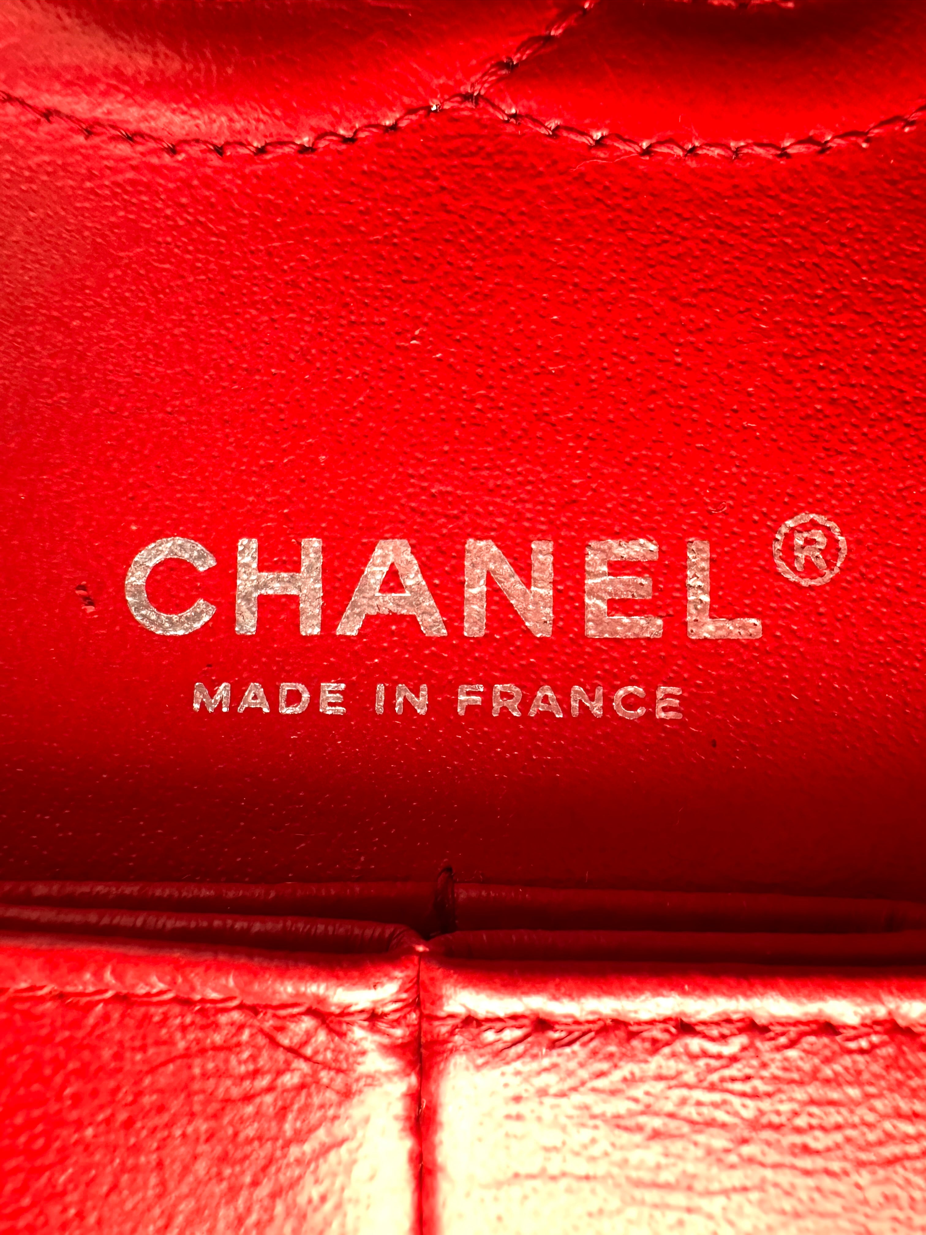 Chanel Classic Flap Red Chevron Quilted Patent Leather Shoulder Bag With Silver Buckle(21***27) CC2249