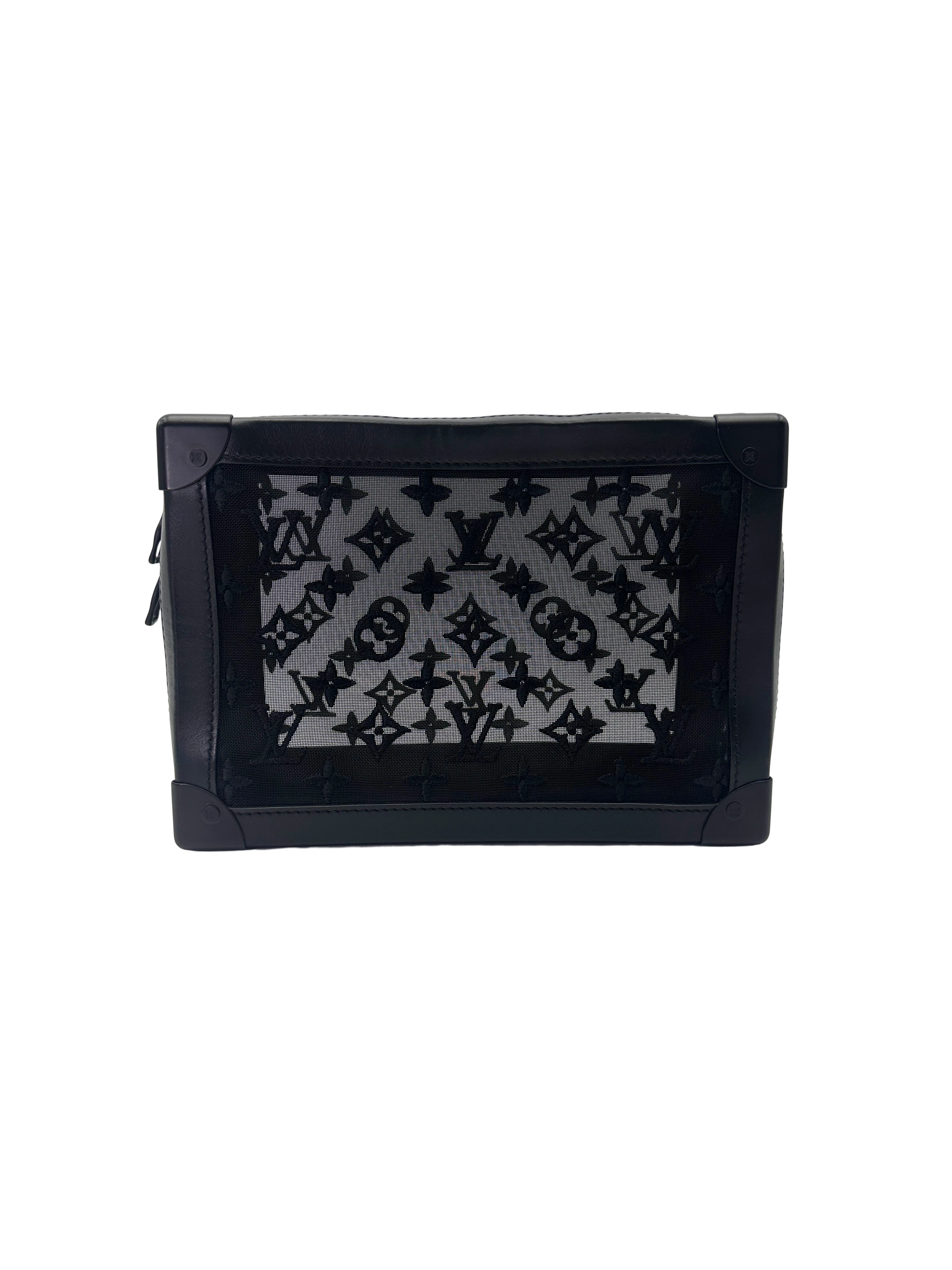 Louis Vuitton Black Monogram Mesh Soft Trunk LV3105