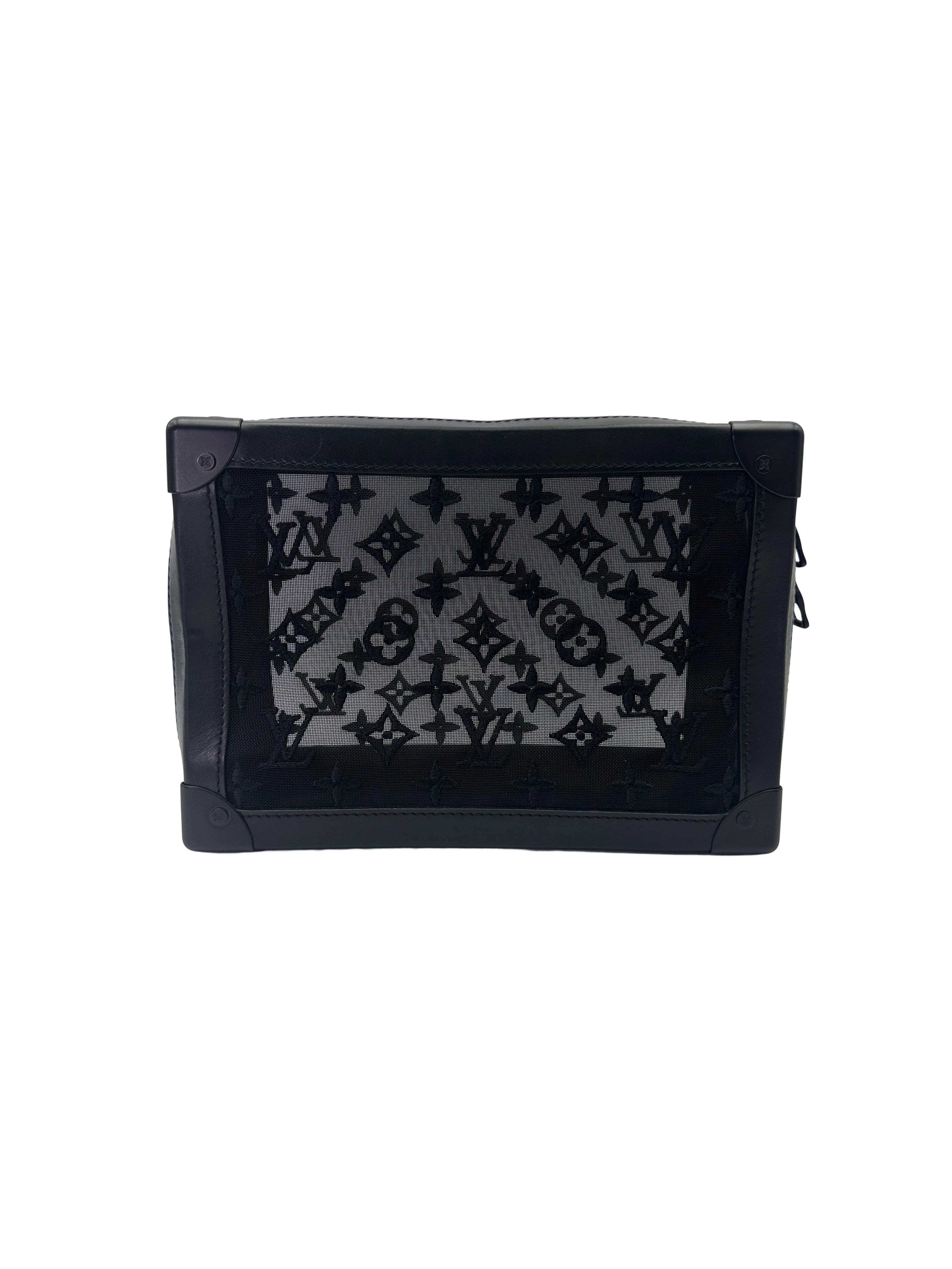 Louis Vuitton Black Monogram Mesh Soft Trunk LV3105