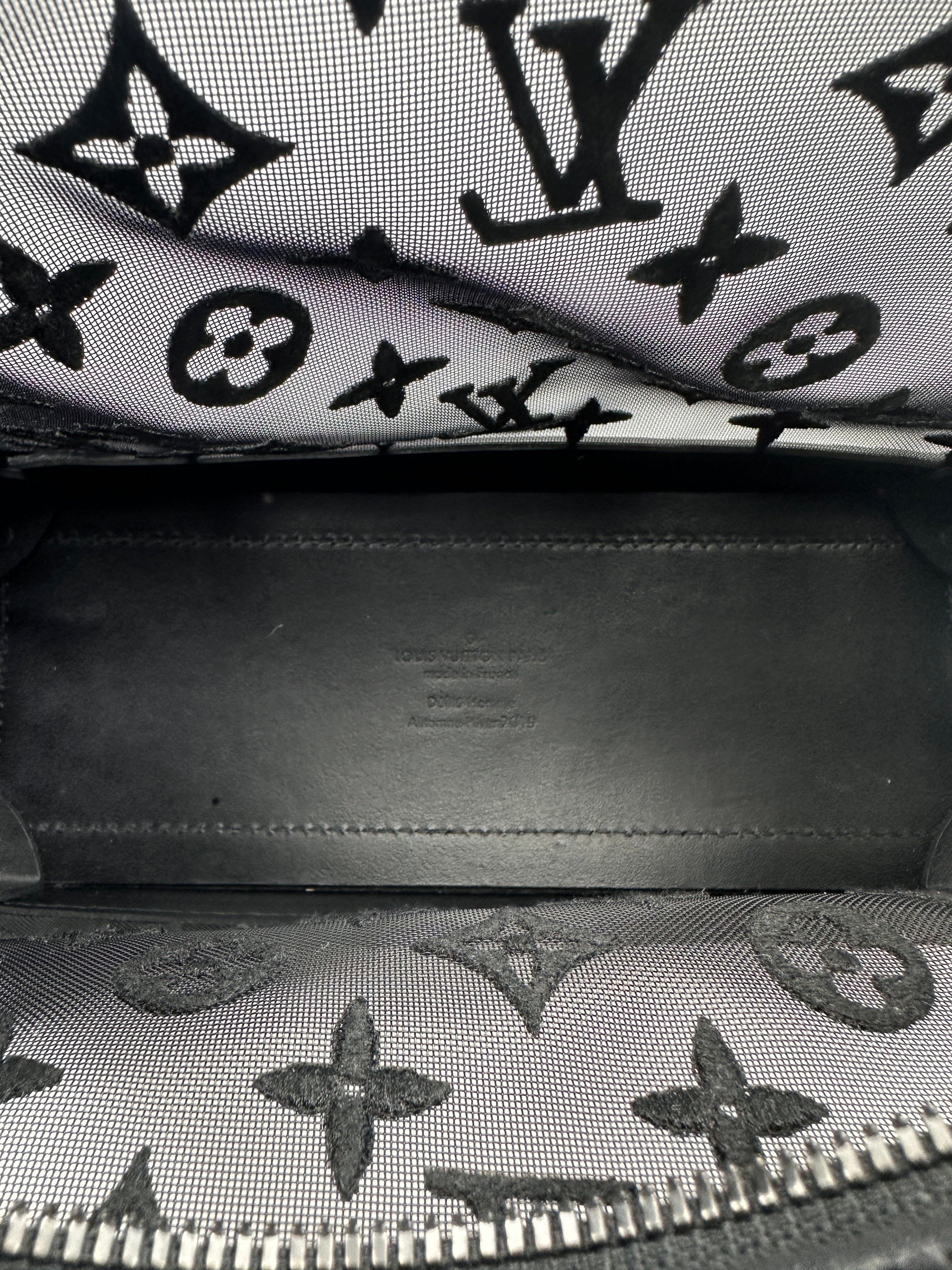 Louis Vuitton Black Monogram Mesh Soft Trunk LV3105
