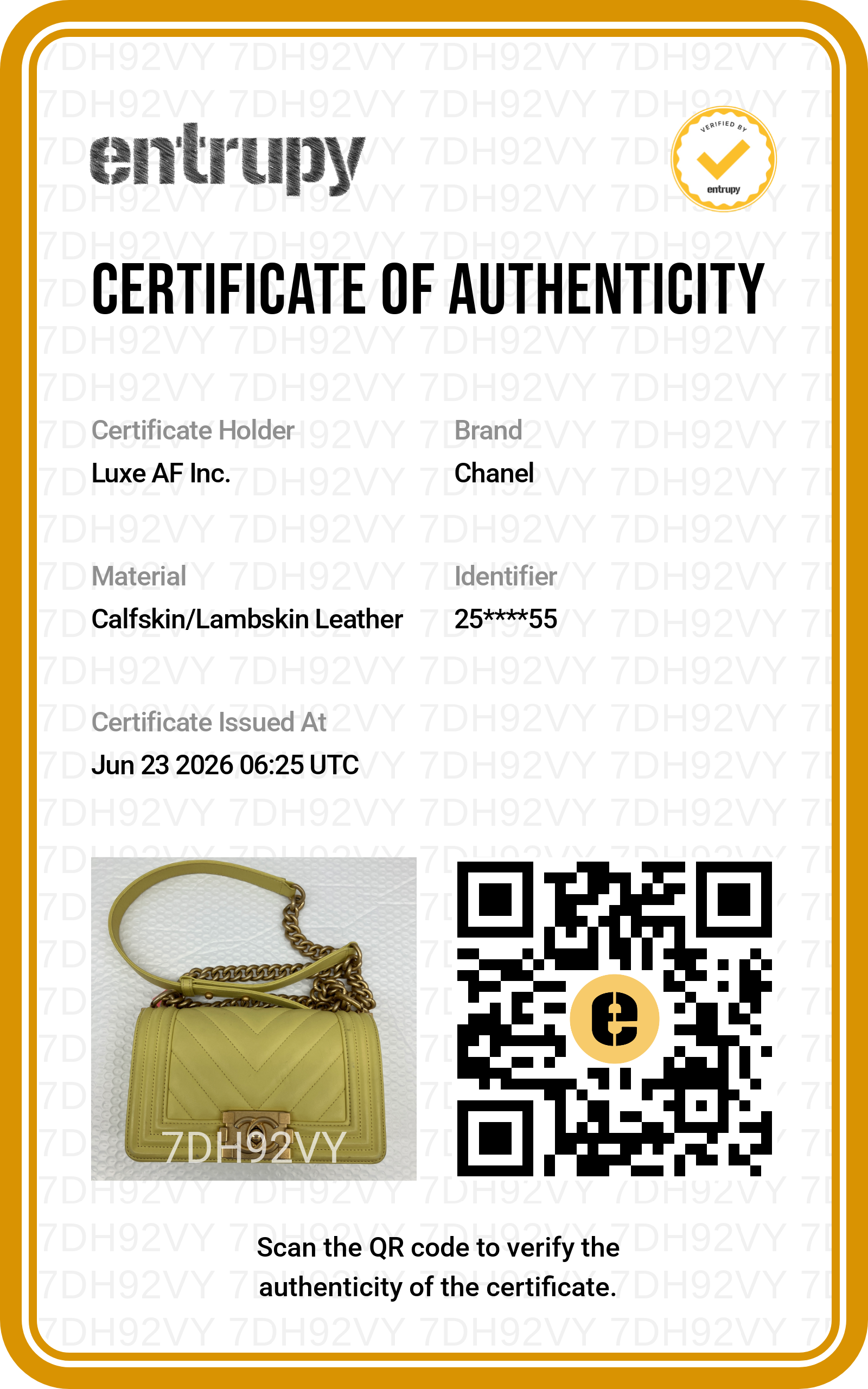 Chanel LeBoy Yellow Chevron Quilted Leather Small Size Flap Bag With Gold Buckle(25***55) CC2375