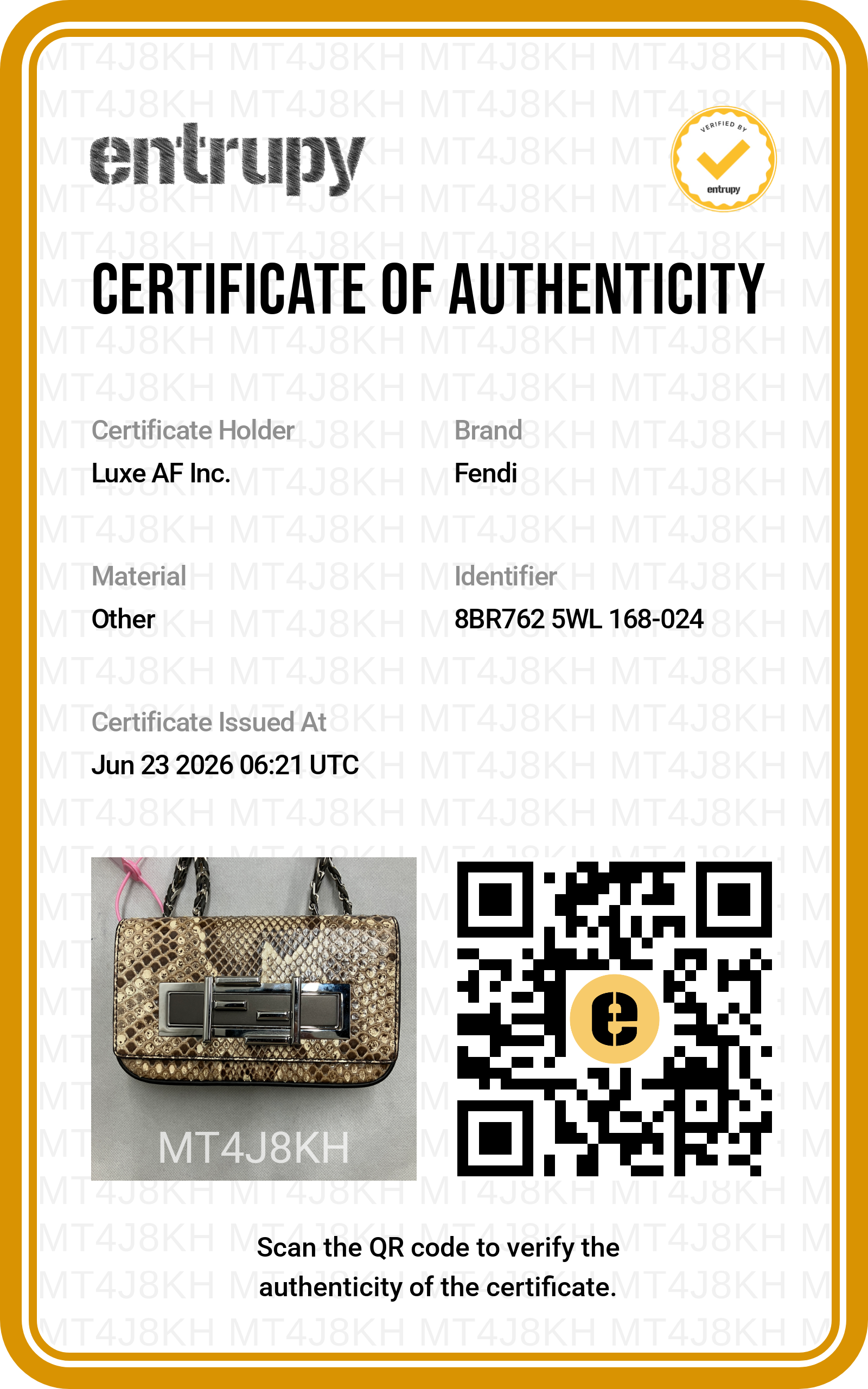 Fendi 3Baguette Python Leather Shoulder Bag FF125