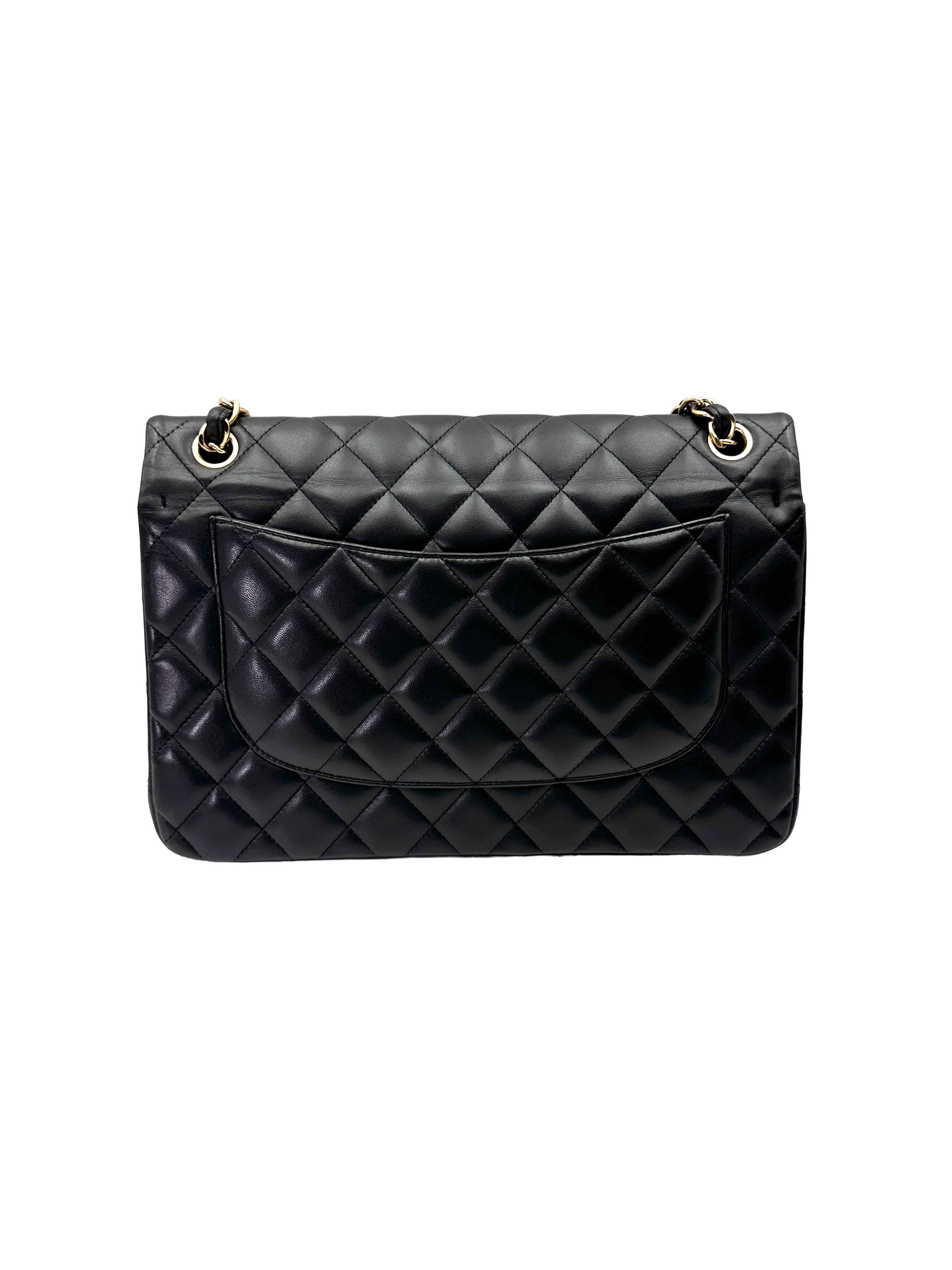 Chanel Classic Flap Black Quilted Leather Jumbo Shoulder Bag With Gold Buckle(17***01) CC2250